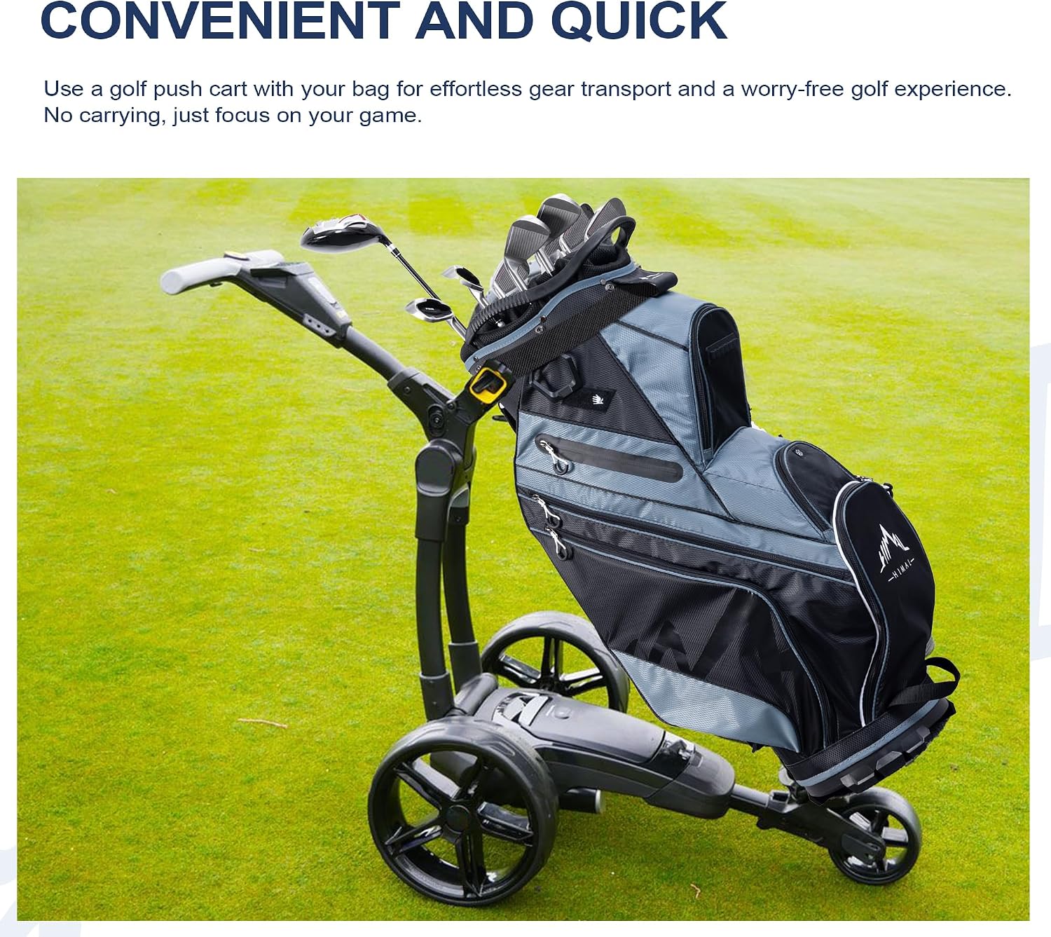 14-Way Golf Cart Bag with Organizer Divider | Full-Length Dividers, Rain Cover Included, Easy-Carry Handles, Club Organization, Cart Compatible