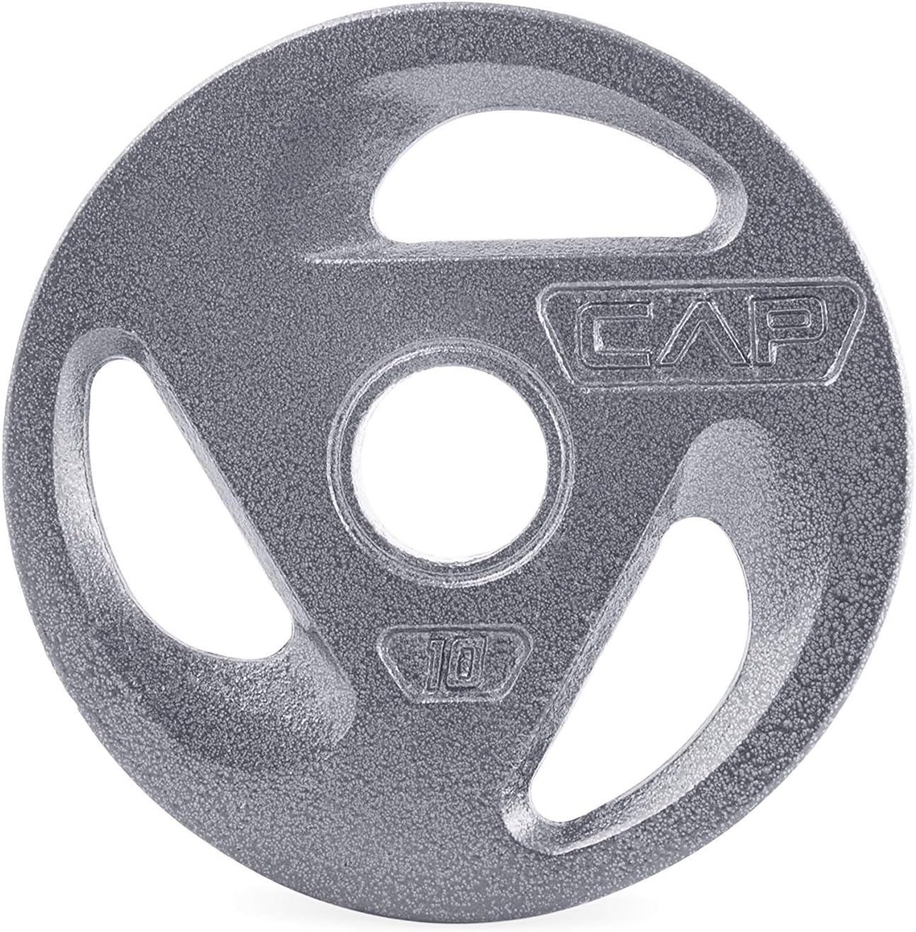 Cap Barbell 2-Inch Olympic Grip Weight Plates, Single, Gray, Various Sizes