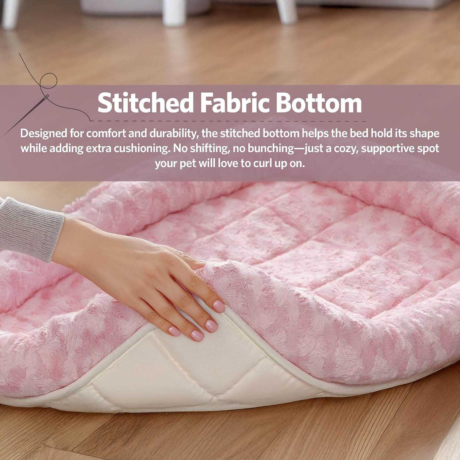 MidWest Homes for Pets QuietTime XXS Dog Bed – Cinnamon Faux Fur Bolster, Ultra-Soft and Machine Washable, Fits 18-Inch Crates and Carriers, for Small Dogs and Cats