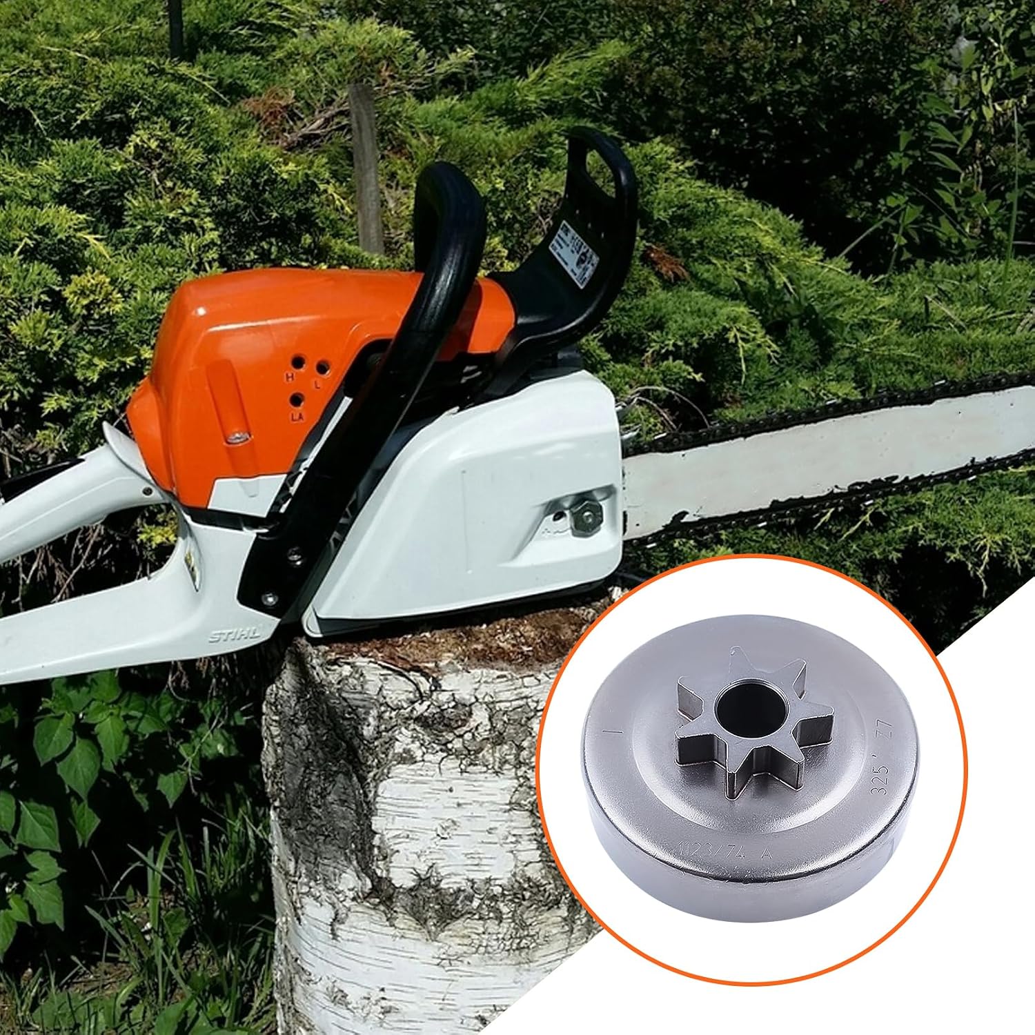 .325"-7T Clutch Drum Spur Sprocket Cover Kit for Stihl MS231 MS251 MS241 MS231C MS241C MS251C Chainsaw 1143 640 2002