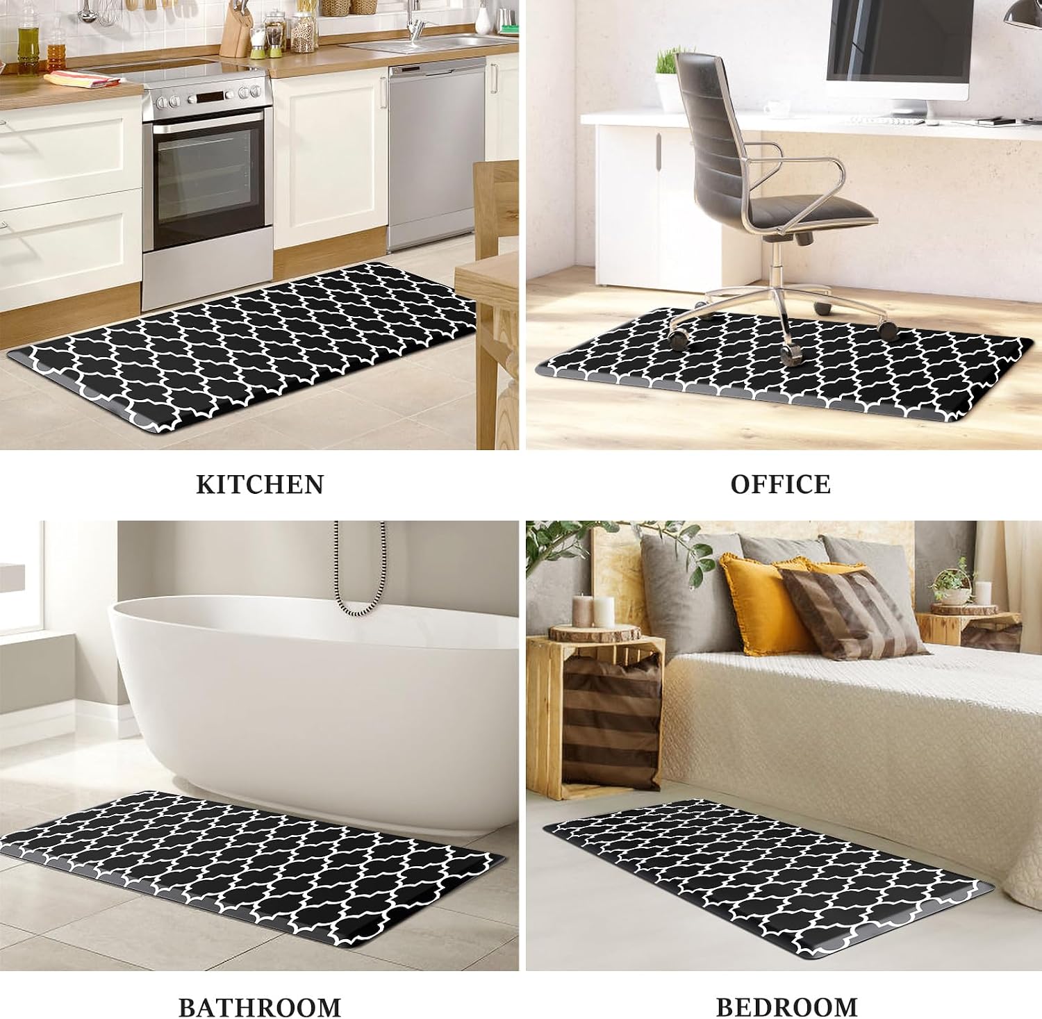 WISELIFE Kitchen Mats and Rugs Cushioned Anti-Fatigue, 17.3"x 60", Grey