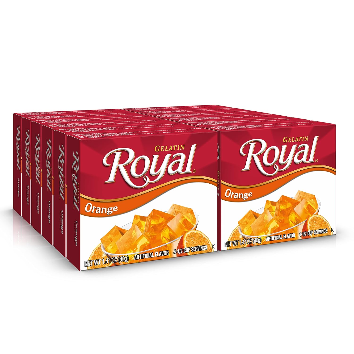 Royal Gelatin, Fat Free Dessert Mix, Lime (12 - 1.4 Ounce Boxes) (Pack of 12)