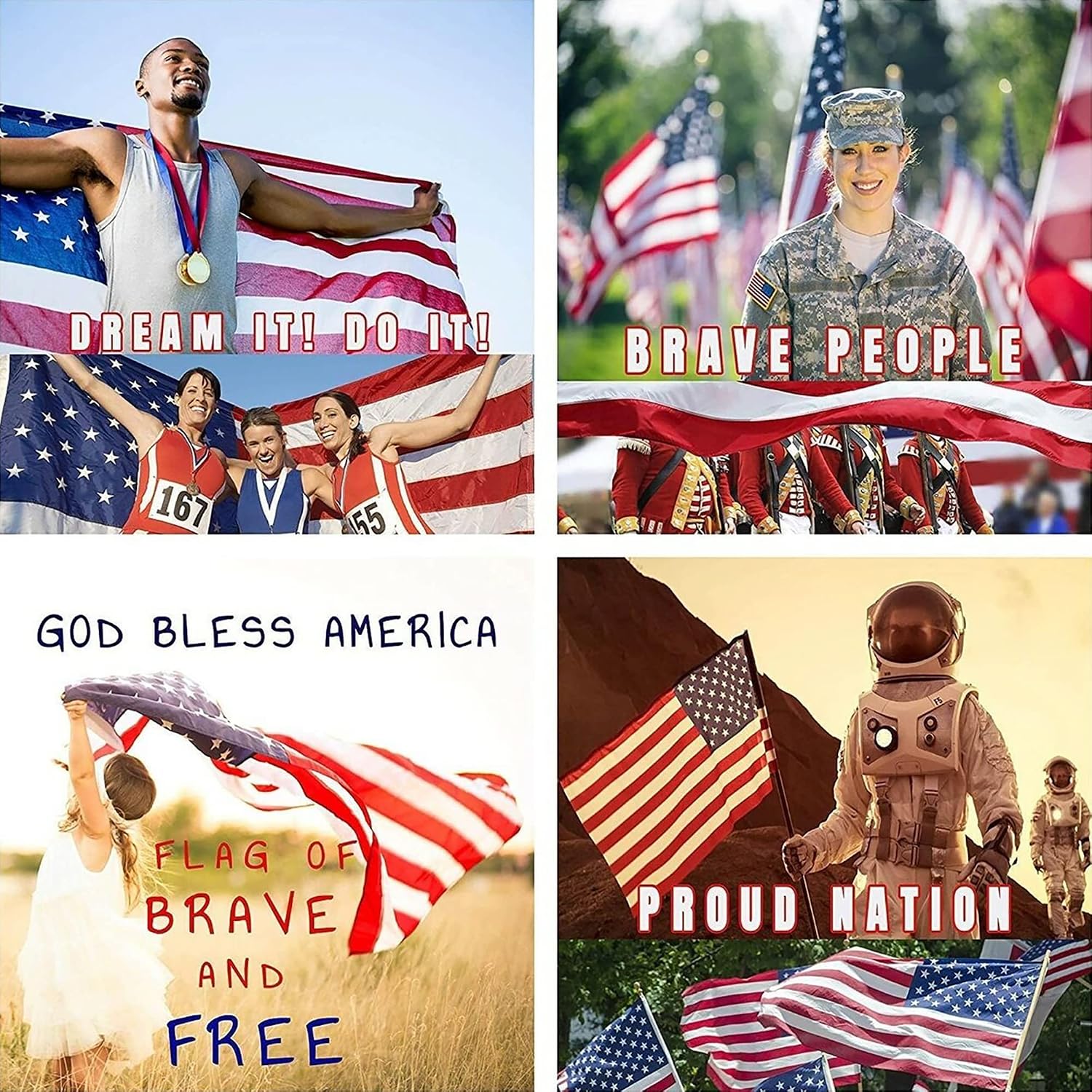 G128 American USA Flag | 5x8 Ft | ToughWeave Series Embroidered 300D Polyester | Country Flag, Embroidered Stars, Sewn Stripes, Indoor/Outdoor, Brass Grommets