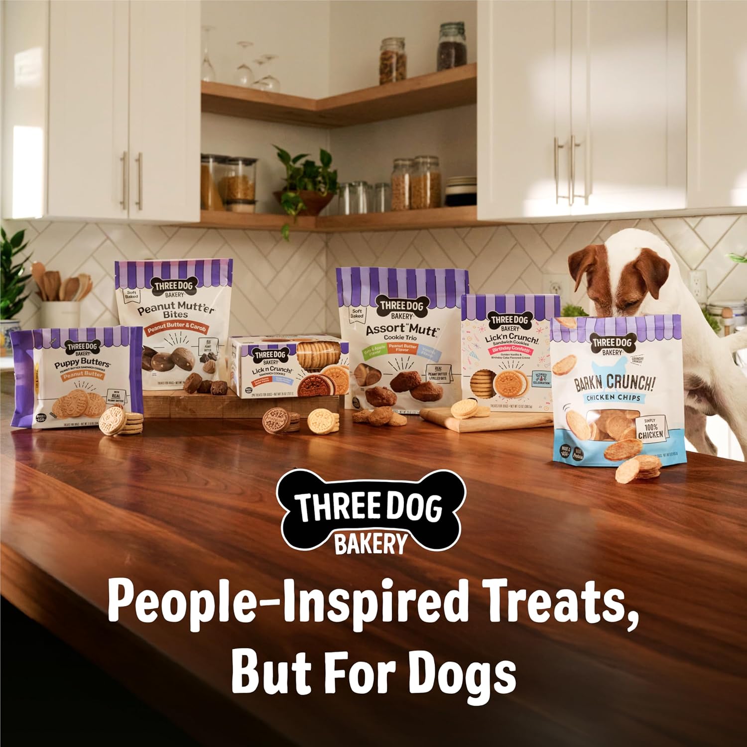 Three Dog Bakery AssortMutt Trio Dog Treats - 48 oz Variety Pack