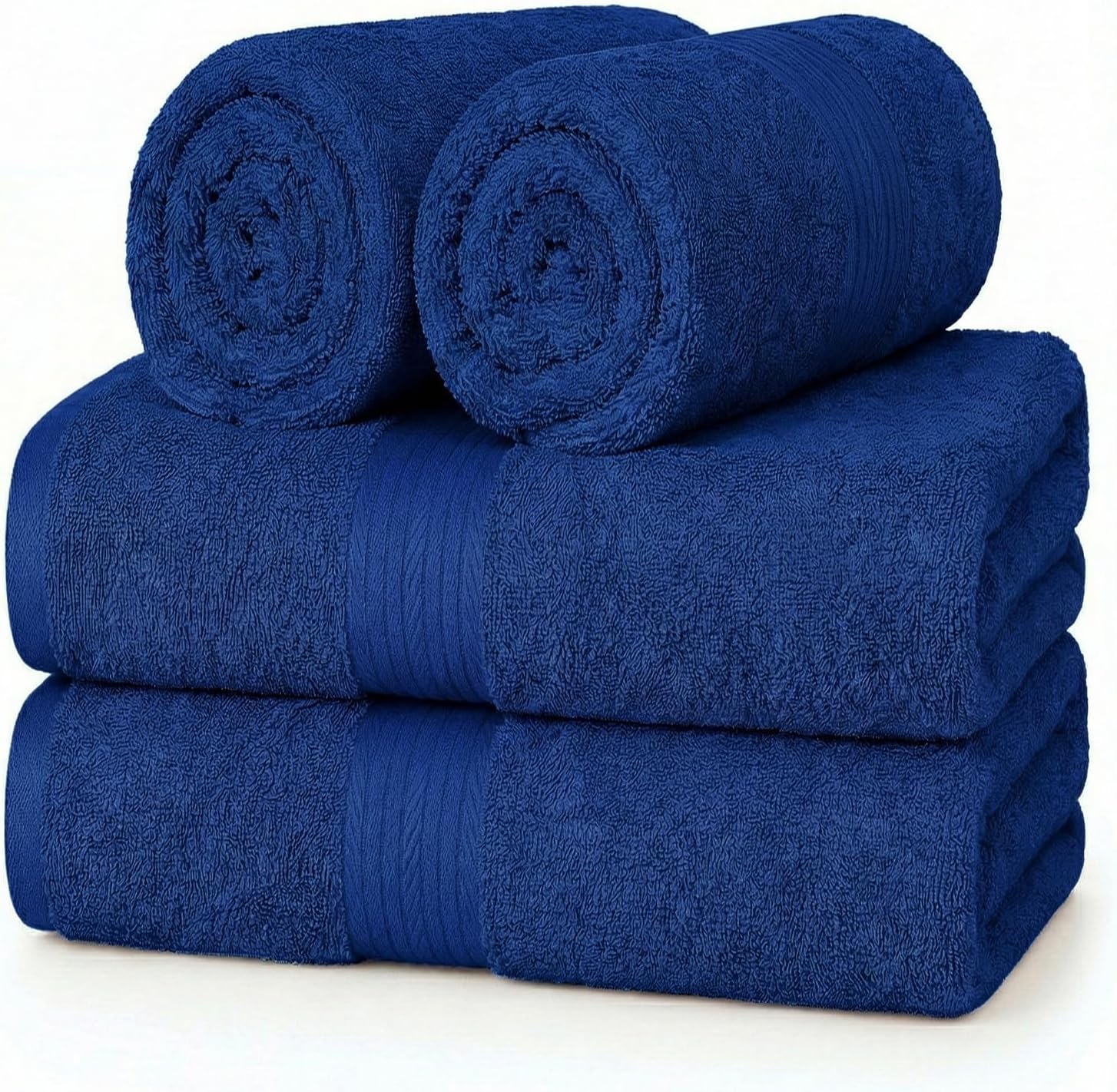 Ample Decor 100% Cotton Hand Towels 18x28 Inches, 600 GSM, Soft & Absorbent, Set of 12, Purple