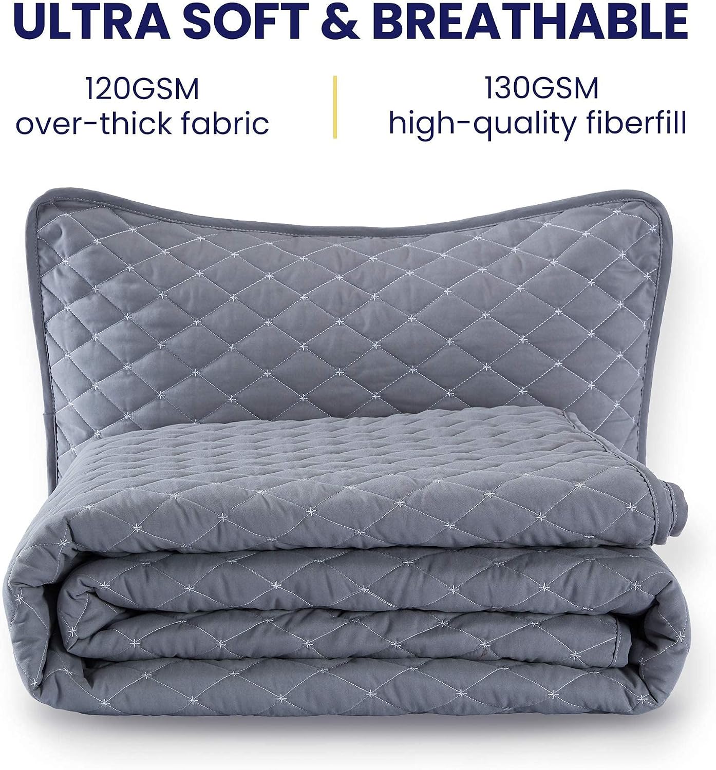 SLEEP ZONE 3-Piece Printed Quilt Set - Full/Queen Size - Lightweight Reversible Bedding Coverlet Set for All Season (Classic Paisley Pattern)