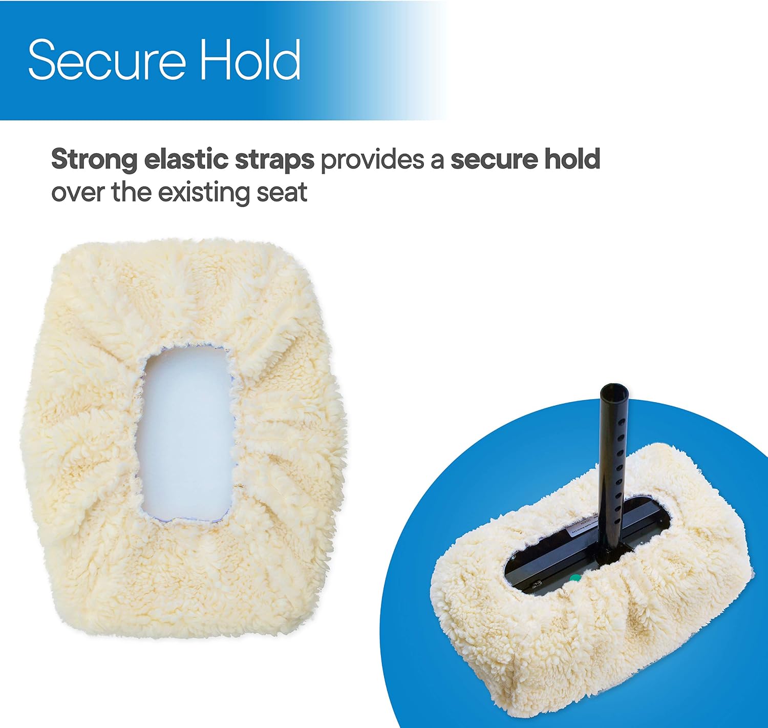 RMS Knee Walker Pad Cover with Foam Cushion and Soft Fleece, Washable