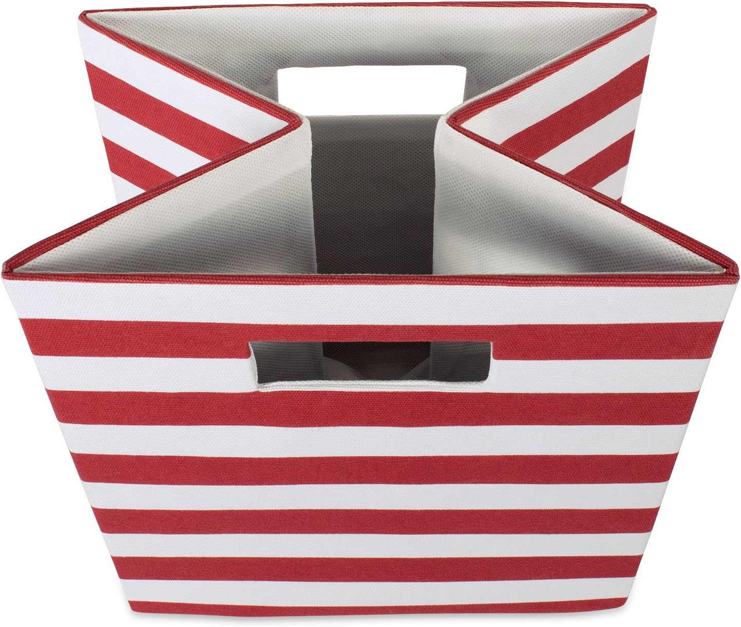DII Polyester Cube Storage Collection Collapsible Hard Sided Bin, 13x13x13, Black