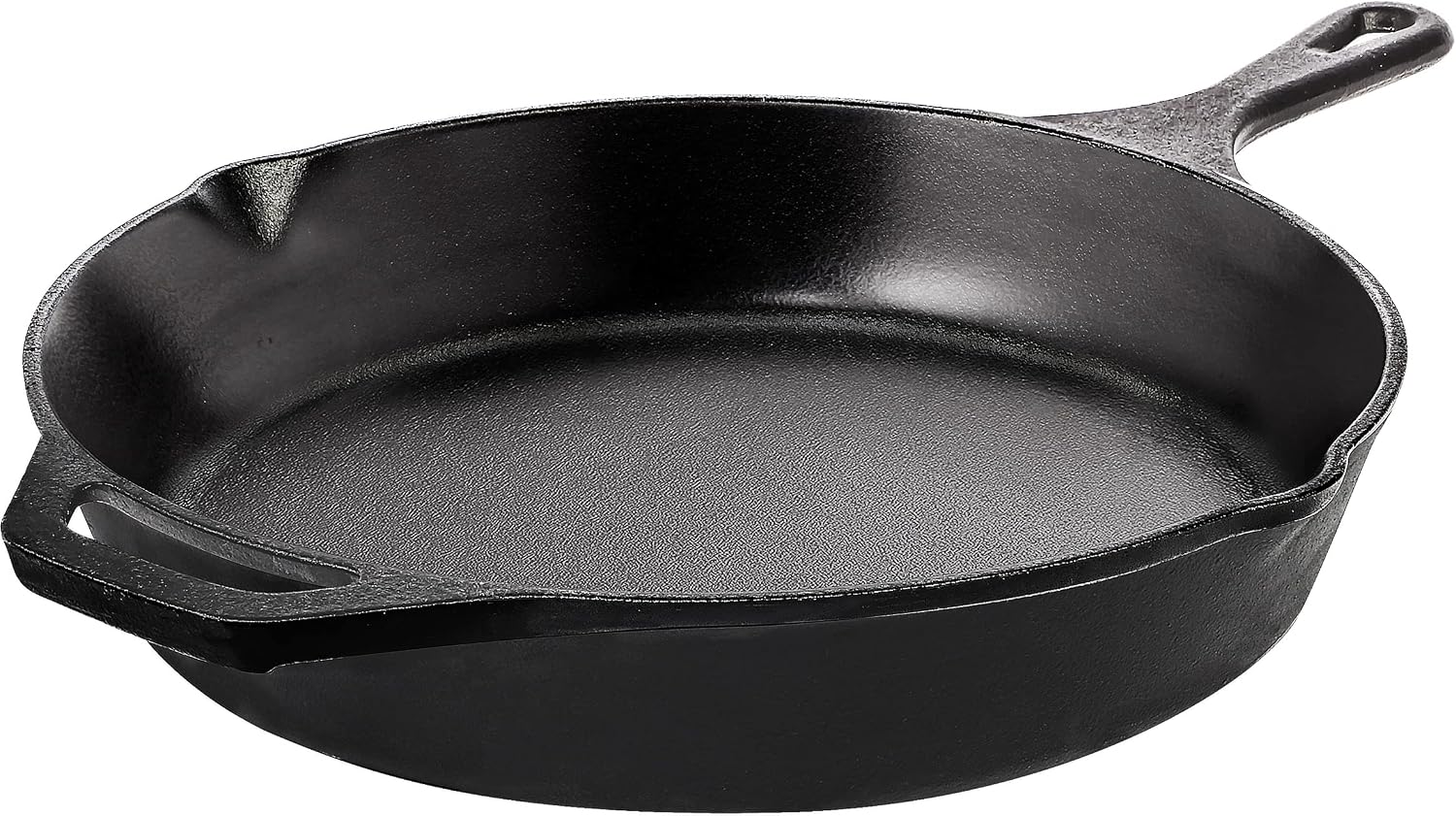 Utopia Kitchen Cast Iron Skillet 12 Inch Pre-Seasoned PFAS-Free Black | Chef Pan, Even Heat Distribution, Stovetop, Oven, Campfire and Grill Safe, Large Skillet, Indoor Outdoor Use