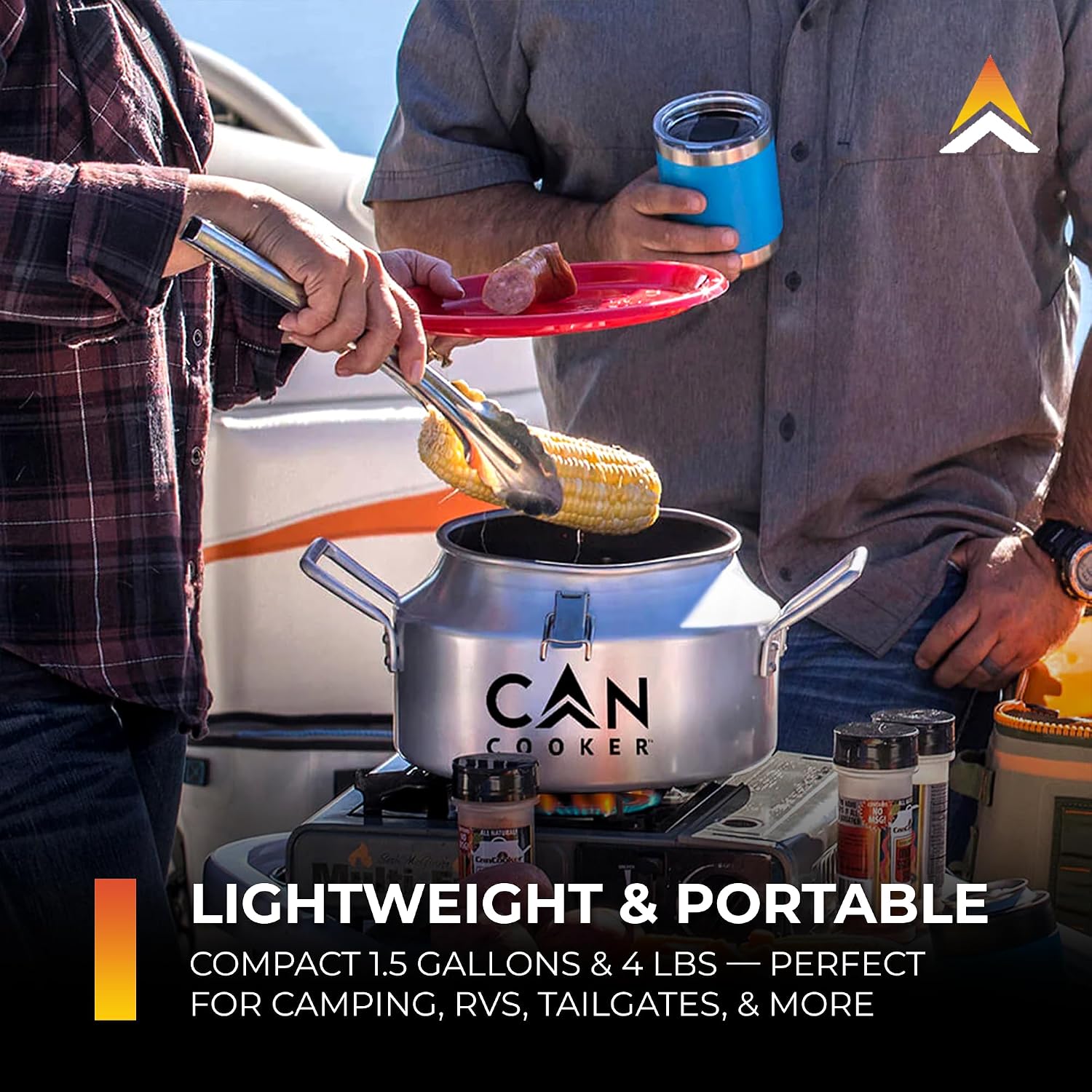 CanCooker Junior Convection Steam Cooker | 2 Gallon | Feeds Up to 10 People | Includes Lid Travel Bag & Recipe Book | Non Stick Coating