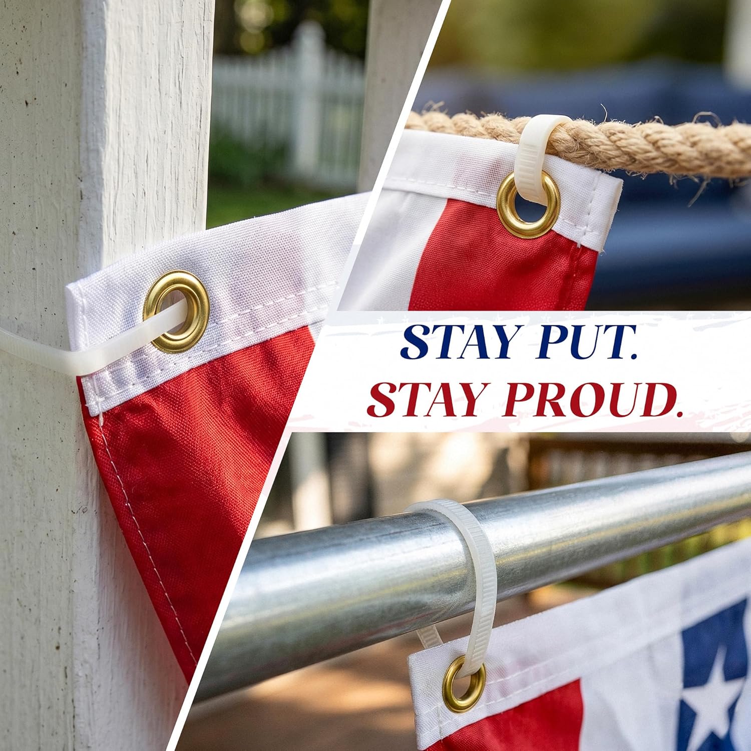 HOOSUN 4th Of July Decorations, American Flag Bunting for Outside, 3x6 Ft Fourth of July Bunting Patriotic Memorial Day Decor