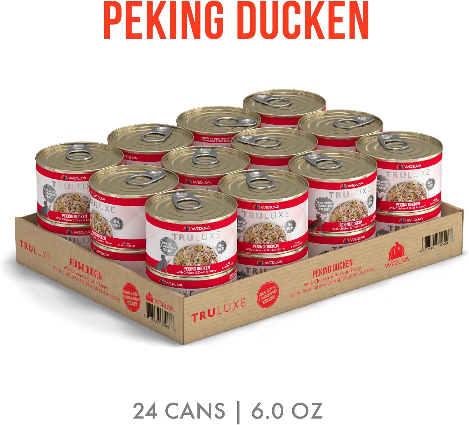 Weruva TruLuxe Cat Food, Peking Ducken with Chicken Breast & Duck Breast in Gravy, 3oz Can (Pack of 24)