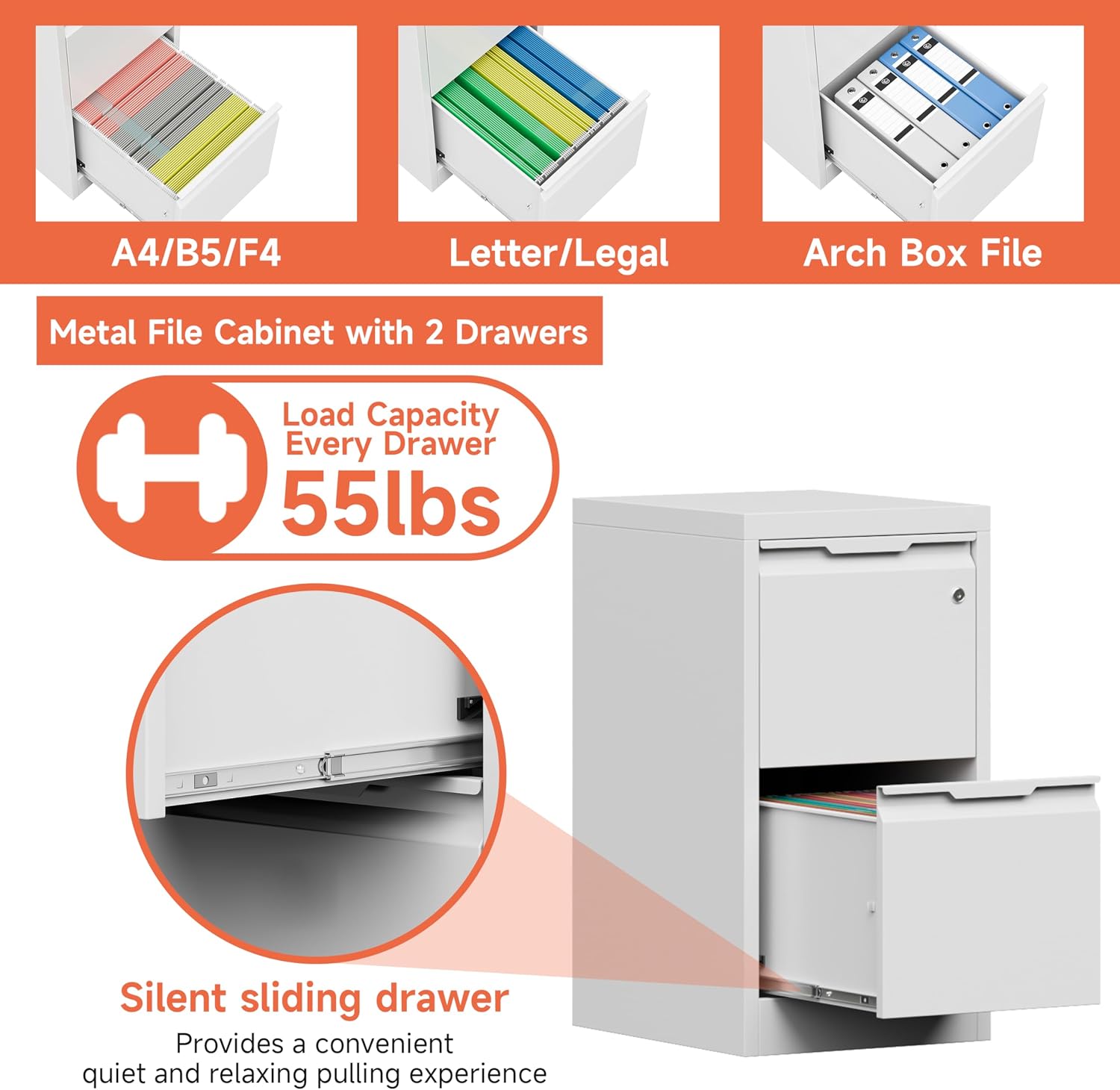 3 Drawer File Cabinet with Lock,Vertical Filing Cabinets for Home Office,Heavy Duty Metal File Cabinet for Hanging A4/Letter/Legal Size File,Vertical File Cabinet 15" W X 17.8" D X 38.3" H-Black