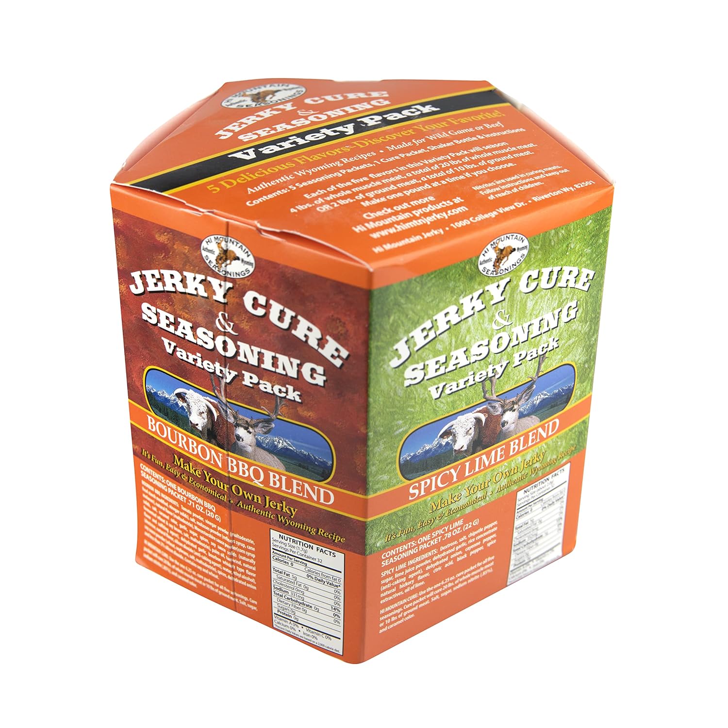 Hi Mountain BOLD & SAVORY Jerky Seasoning and Cure Kit | Variety Pack | Bold & savory flavors: Mandarin Teriyaki, Pepperoni, Sweet & Spicy, Inferno, & Pepper, Beef, Venison, Deer, Elk, Up to 20 lbs