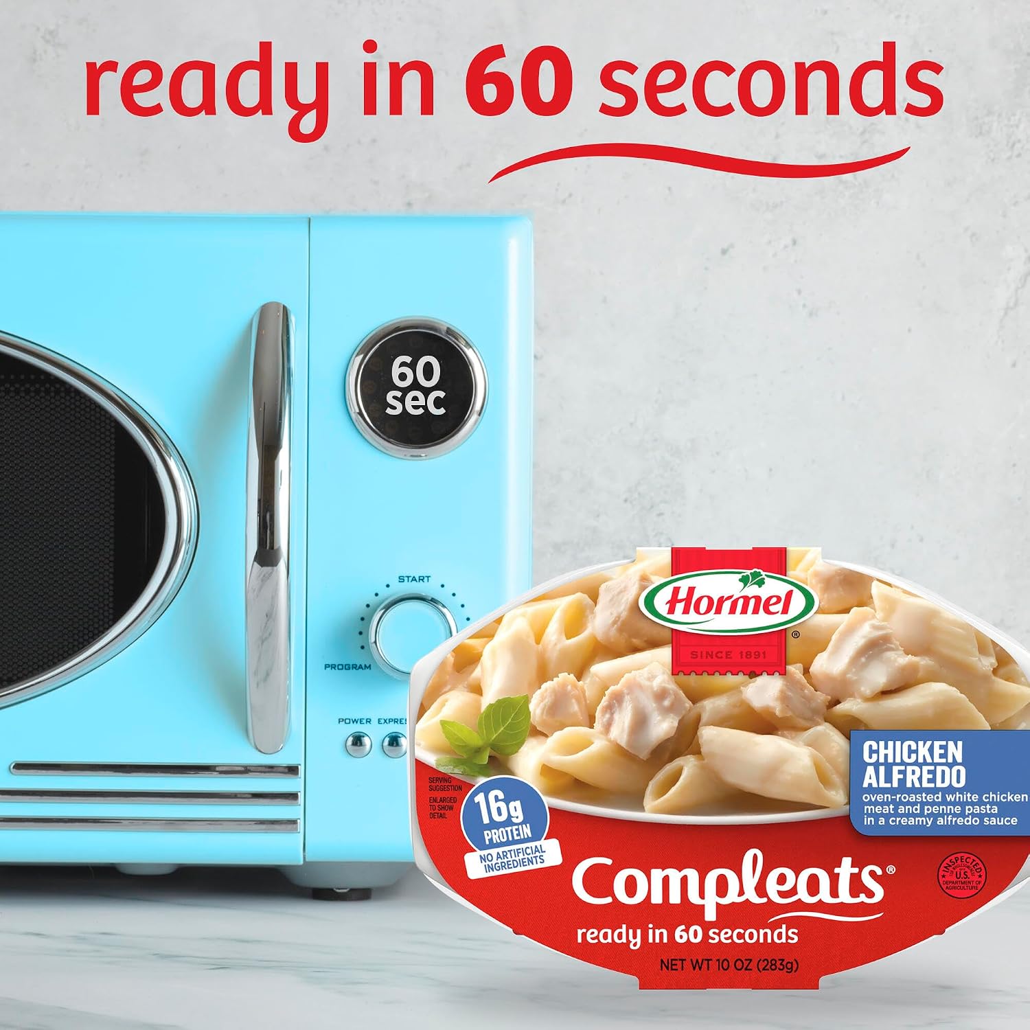 HORMEL COMPLEATS Chicken Alfredo Microwave Tray, 10 Ounces