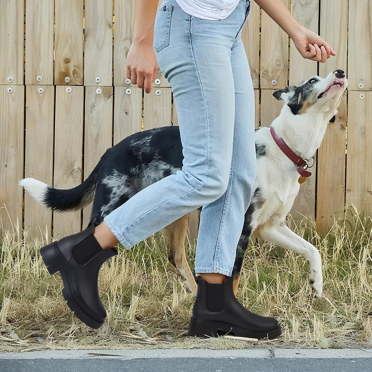 Asgard Women's Ankle Rain Boots Waterproof Chelsea Boots