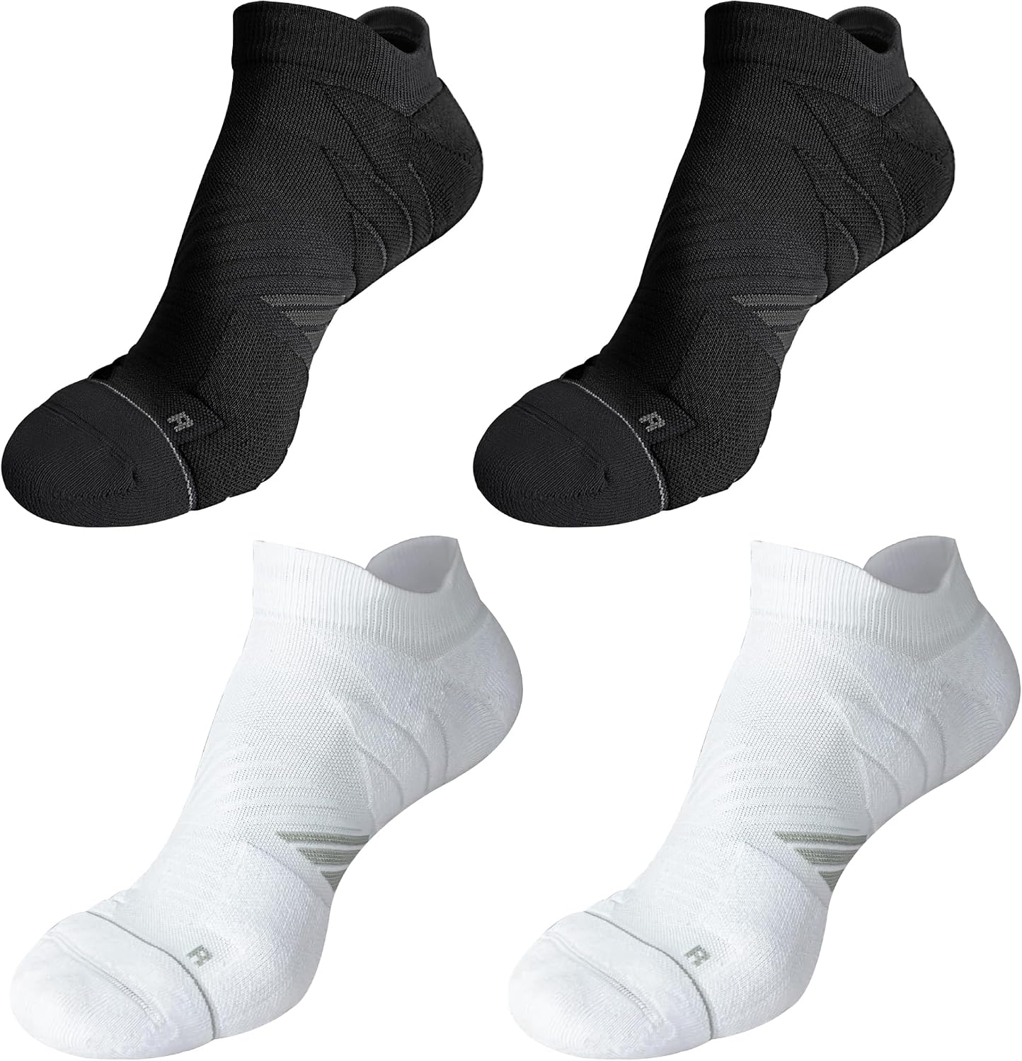 Hylaea Unisex Coolmax No Show Athletic Running Socks, Cushioned No Blisters