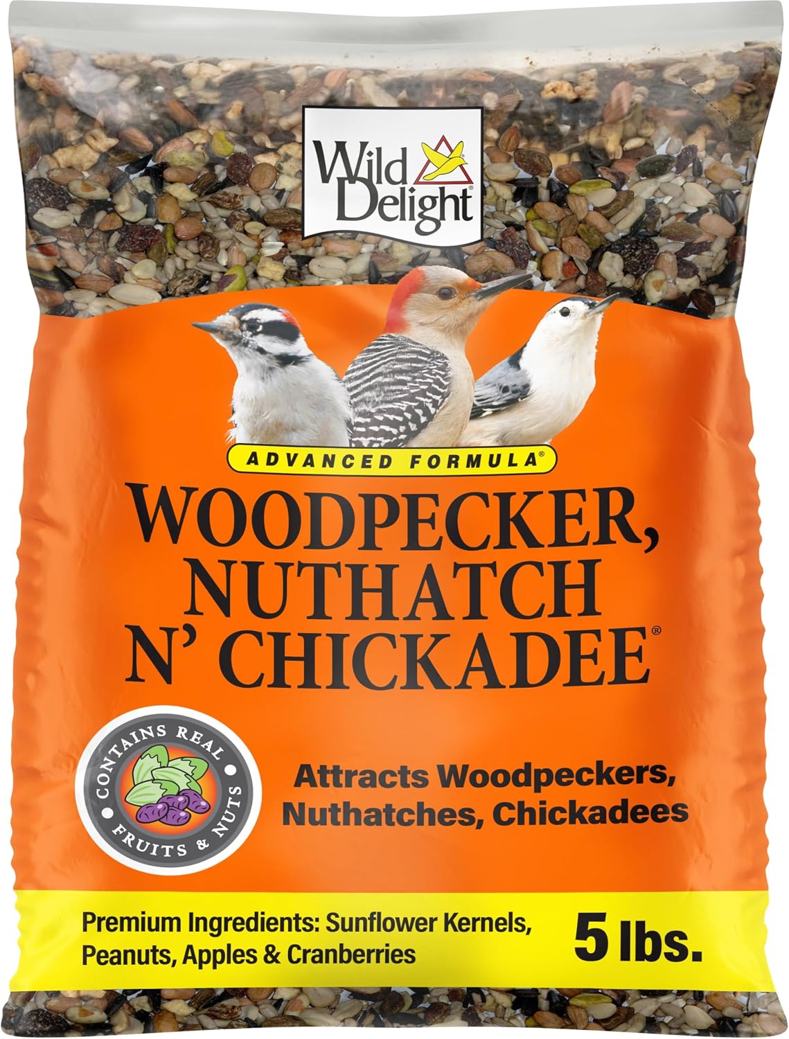 Wild Delight Deck, Porch N' Patio No Waste Bird Food, 5 lb, (374050)