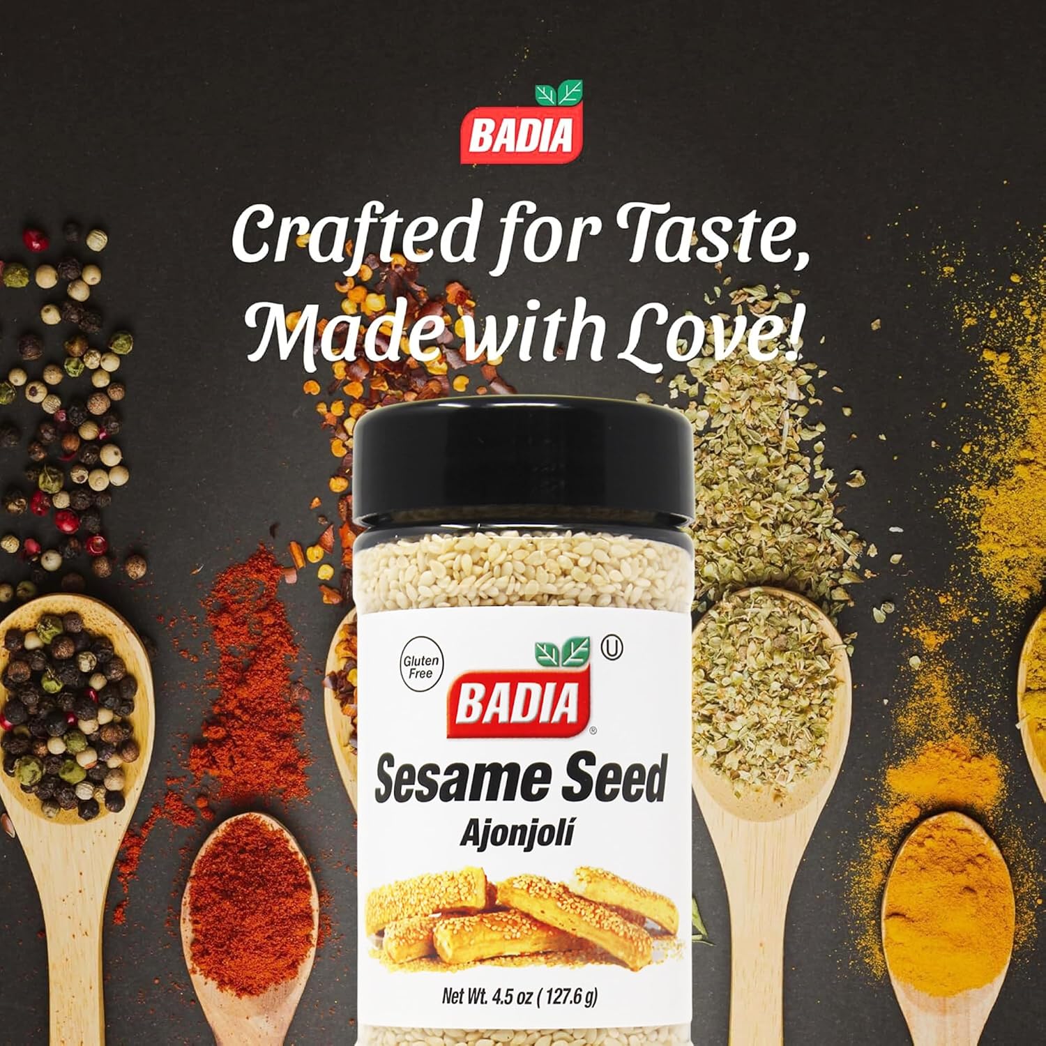 Badia Sesame Seed Hulled, 4.5 oz – Nutty Mild Flavor for Baking