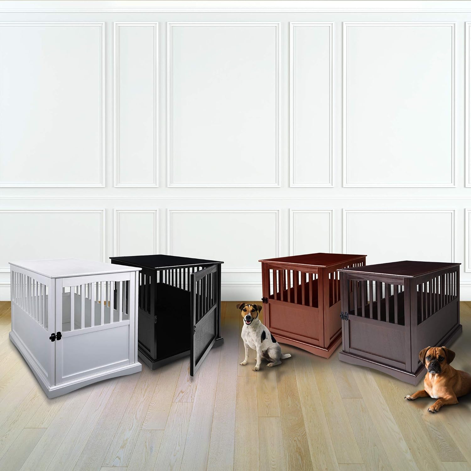Casual Home Wooden Small Pet Crate, End Table, Espresso,19.5"W x 22.5"D x 22.5"H