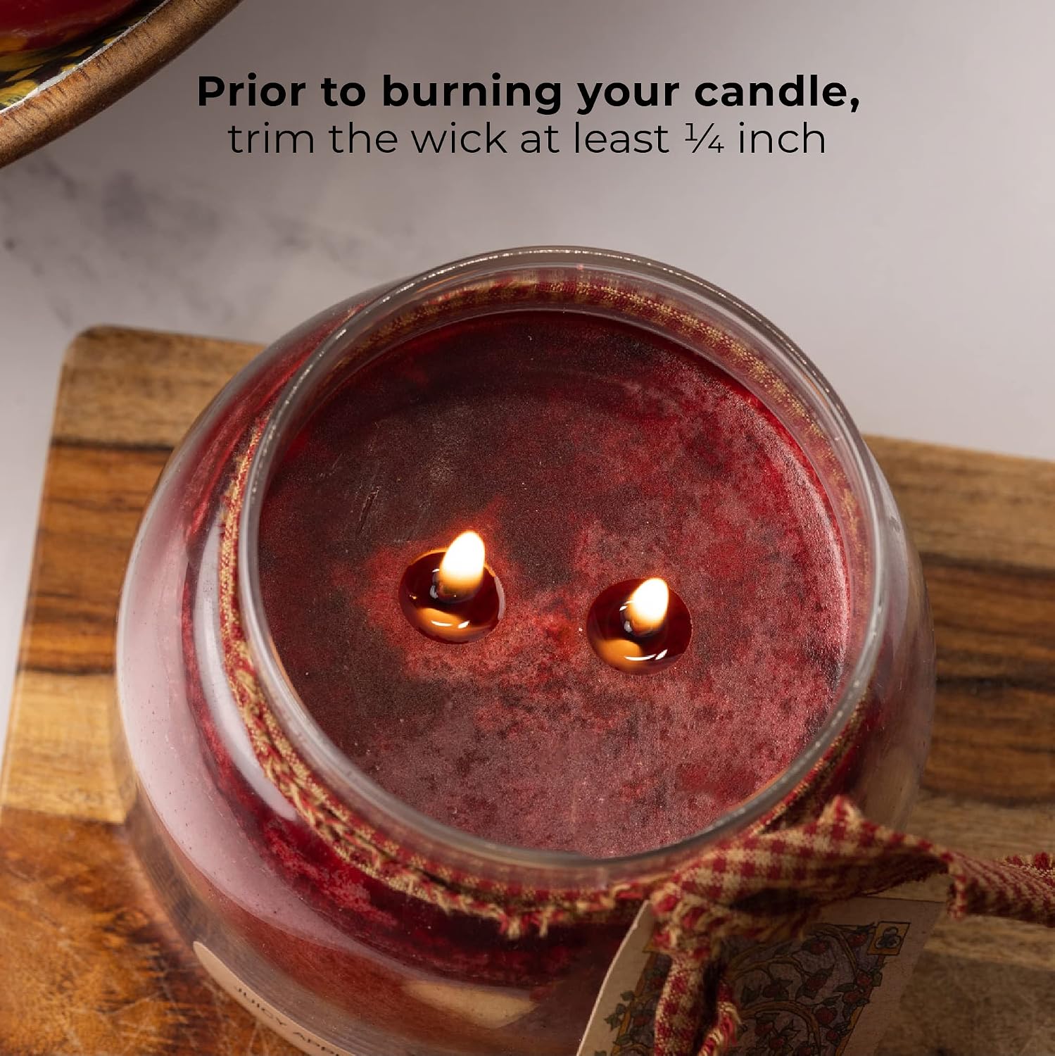 A Cheerful Giver - Juicy Apple - 34oz Papa Scented Candle Jar with Lid - Keepers of the Light - 155 Hours of Burn Time, Gift for Women, Red | Long Lasting Aromatherapy Candle with up to 155 Hours of Burn Time - Gift Ready (34oz)