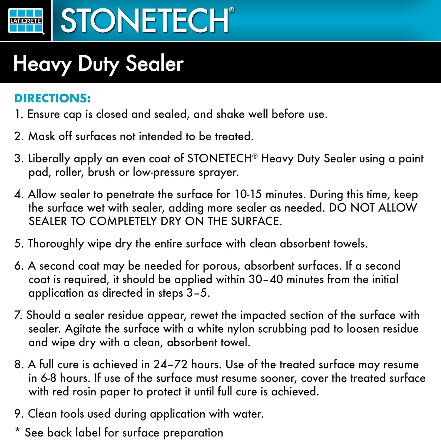 STONETECH Heavy Duty Sealer, 1 Quart 32OZ (946ML) Bottle