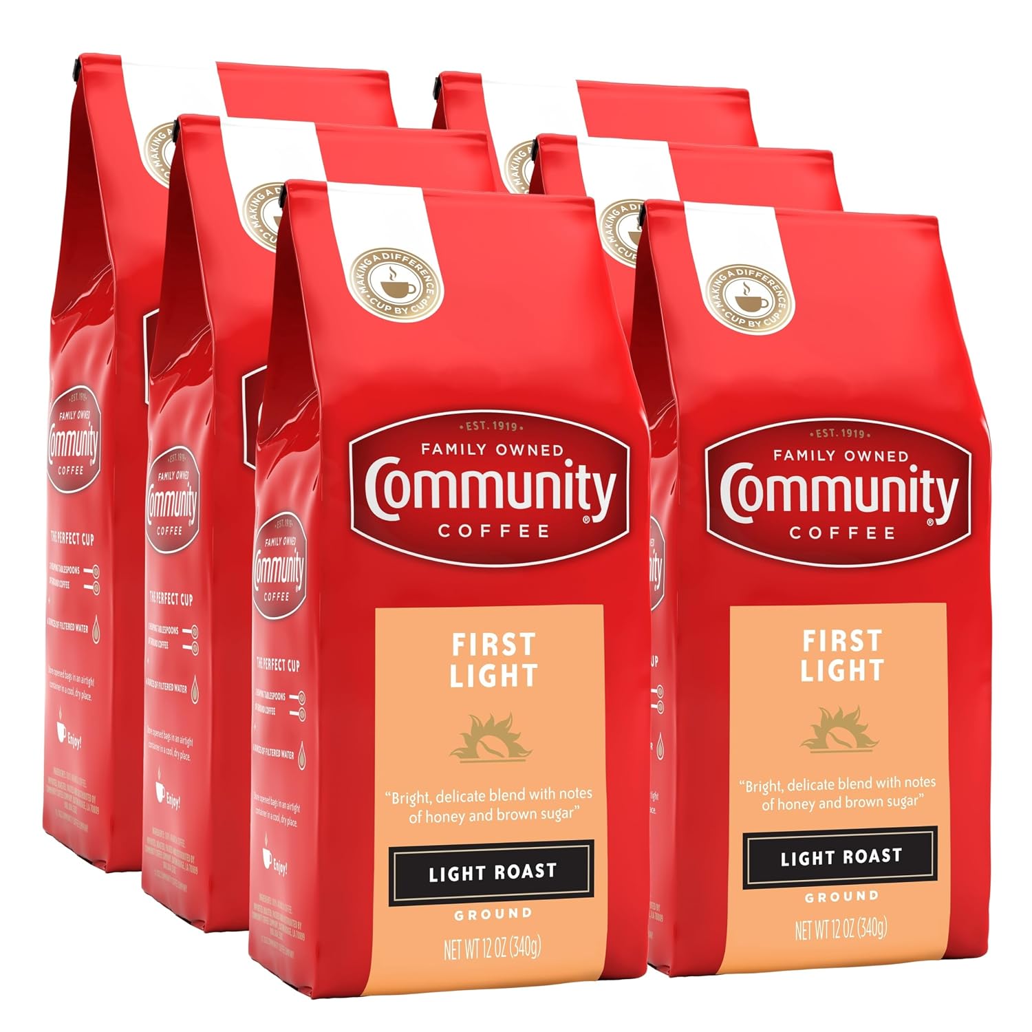 Community Coffee French Roast, Ground Coffee, Extra Dark Roast, 12 Ounce Bag (Pack of 1)
