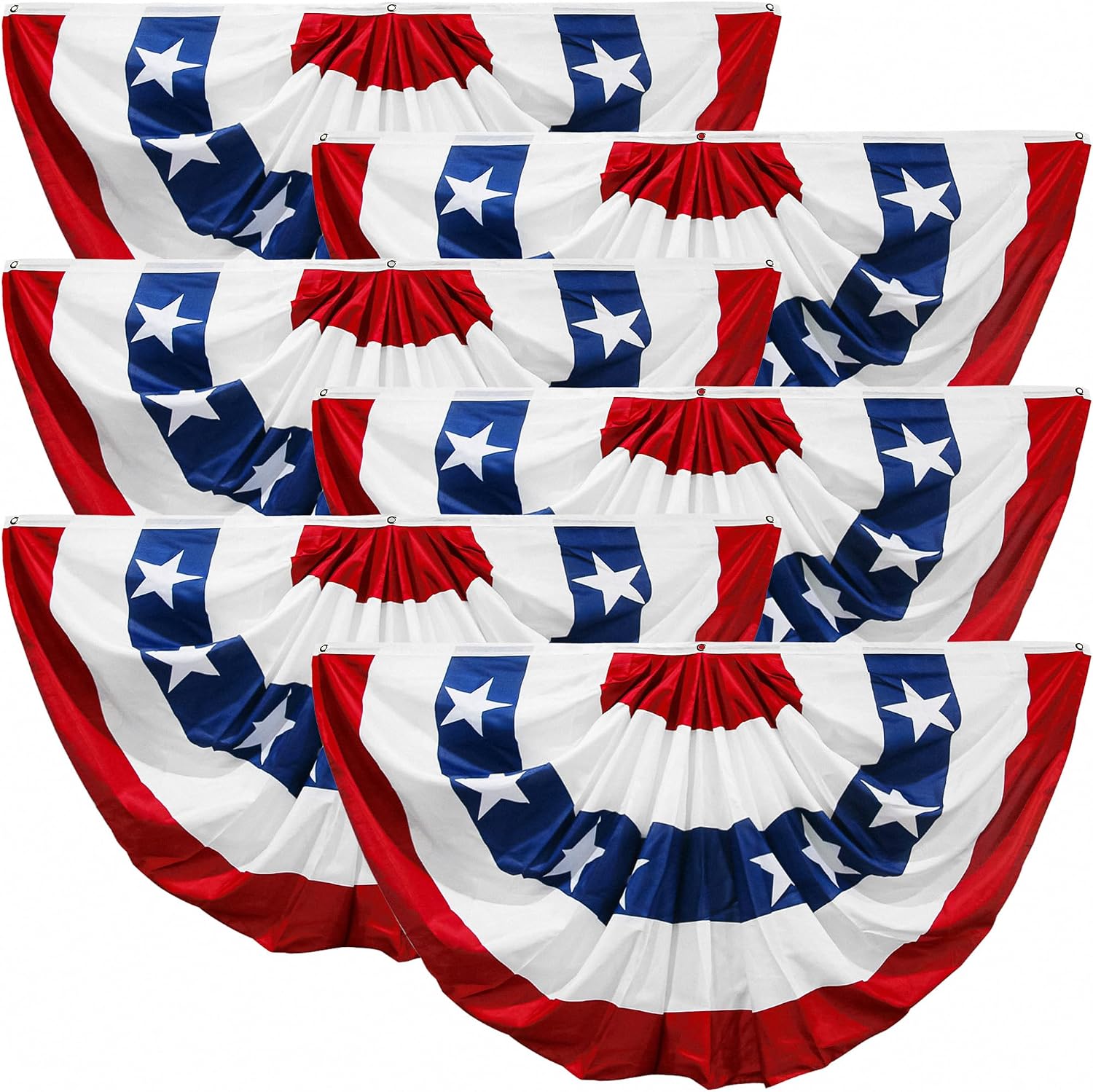 HOOSUN 4th Of July Decorations, American Flag Bunting for Outside, 3x6 Ft Fourth of July Bunting Patriotic Memorial Day Decor
