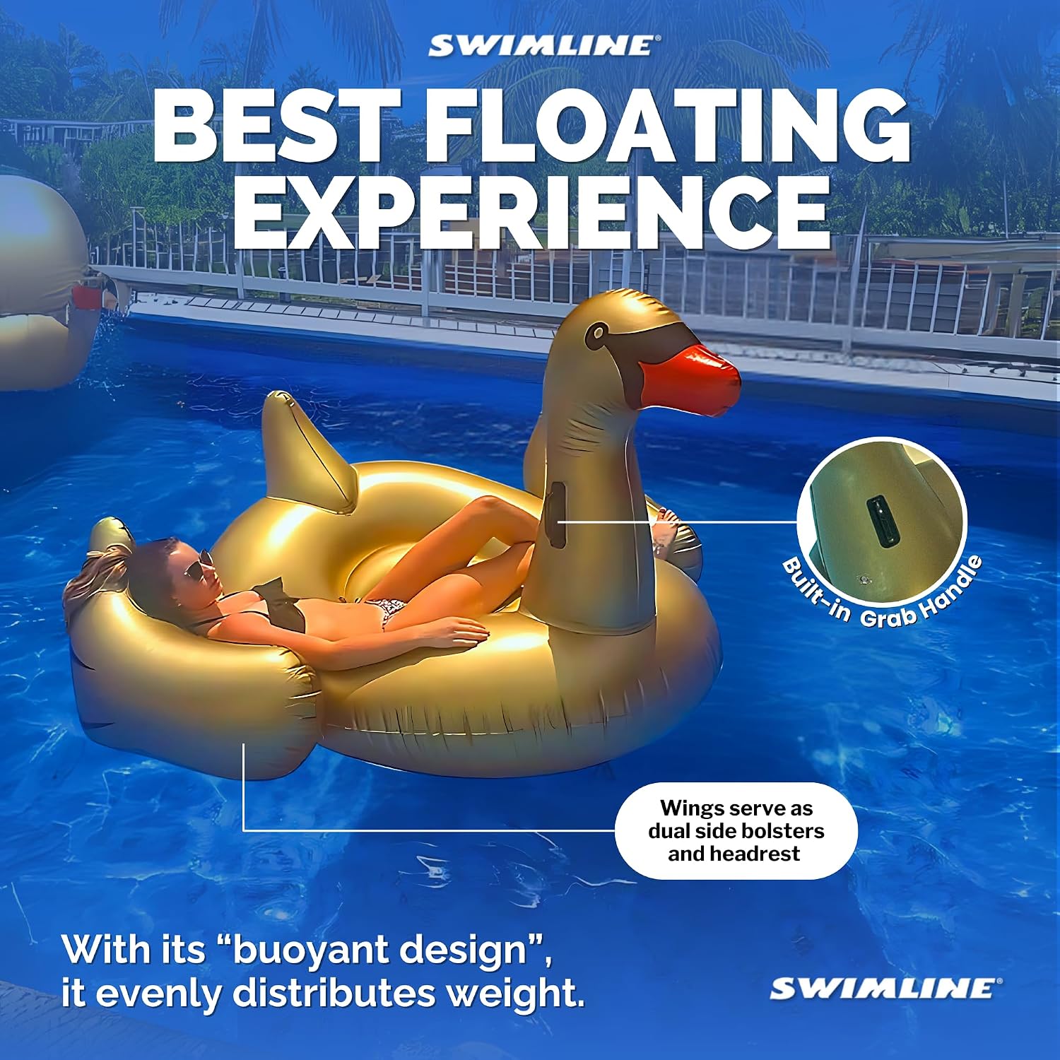 SWIMLINE Original Giant Inflatable Pool Float Floatie Ride-On