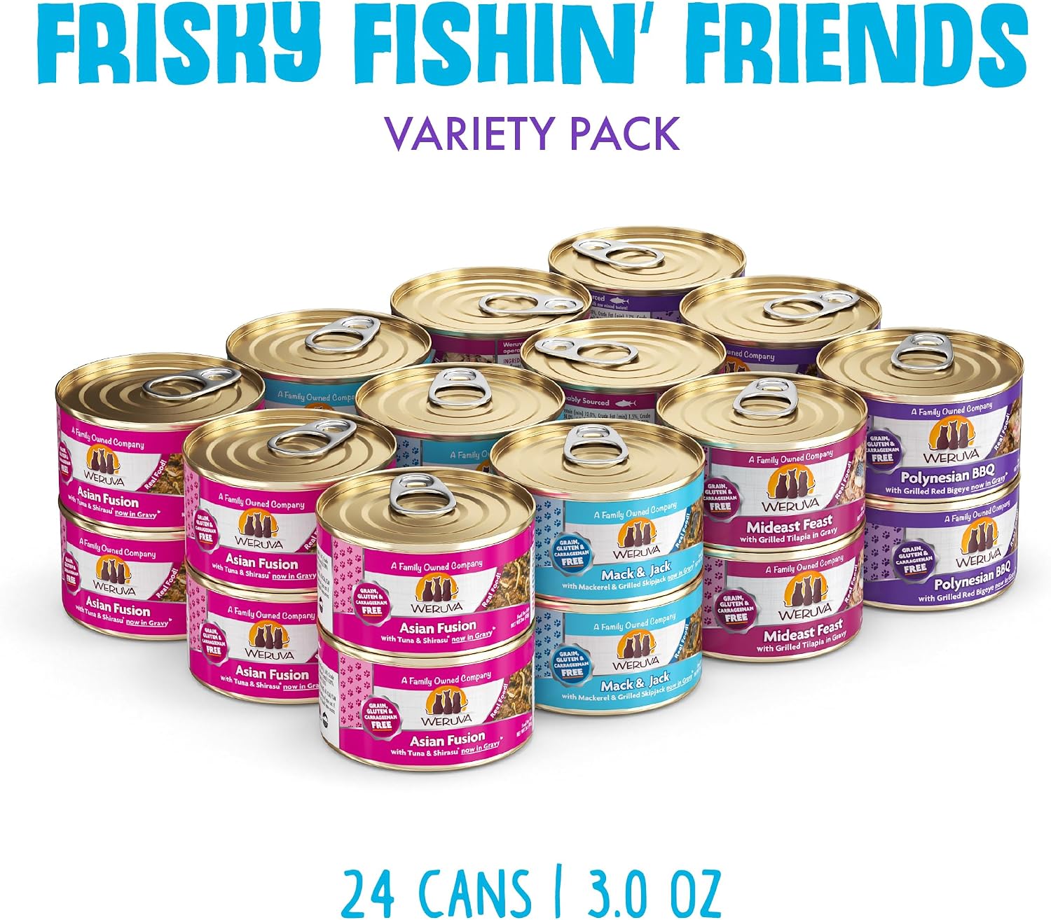 Weruva Classic Cat Food, Paw Lickin’ Chicken with Chicken Breast in Gravy, 3oz Can (Pack of 24)