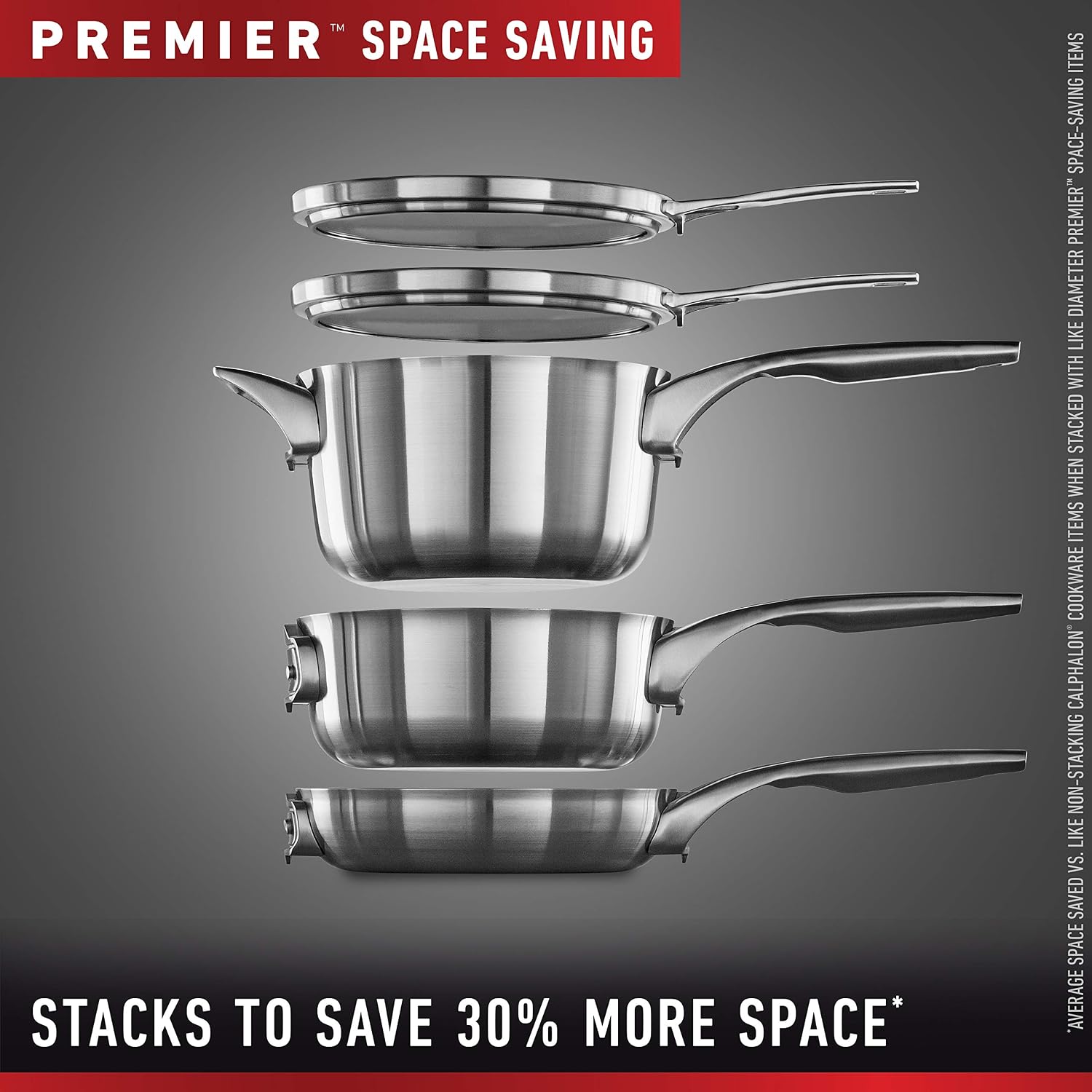 Calphalon Premier Space-Saving Stainless Steel Pots and Pans