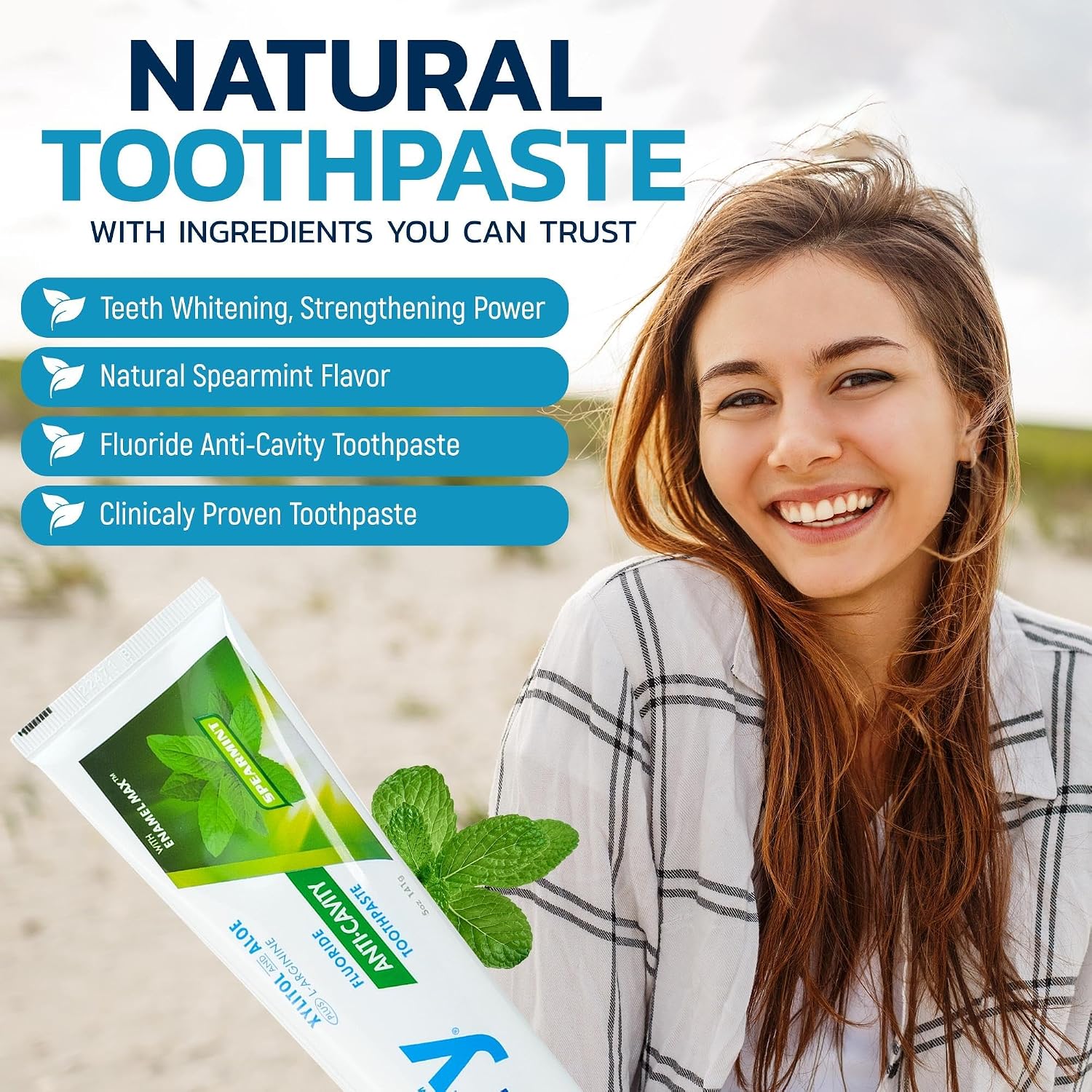Spry Natural Xylitol Oral Rinse Mouthwash, Spearmint - 16 fl oz (Pack of 1) | Natural, Fluoride Free, Enamel Support, Low Alcohol, Gentle for Sensitive Mouth and Gum, Non-GMO, No Burn