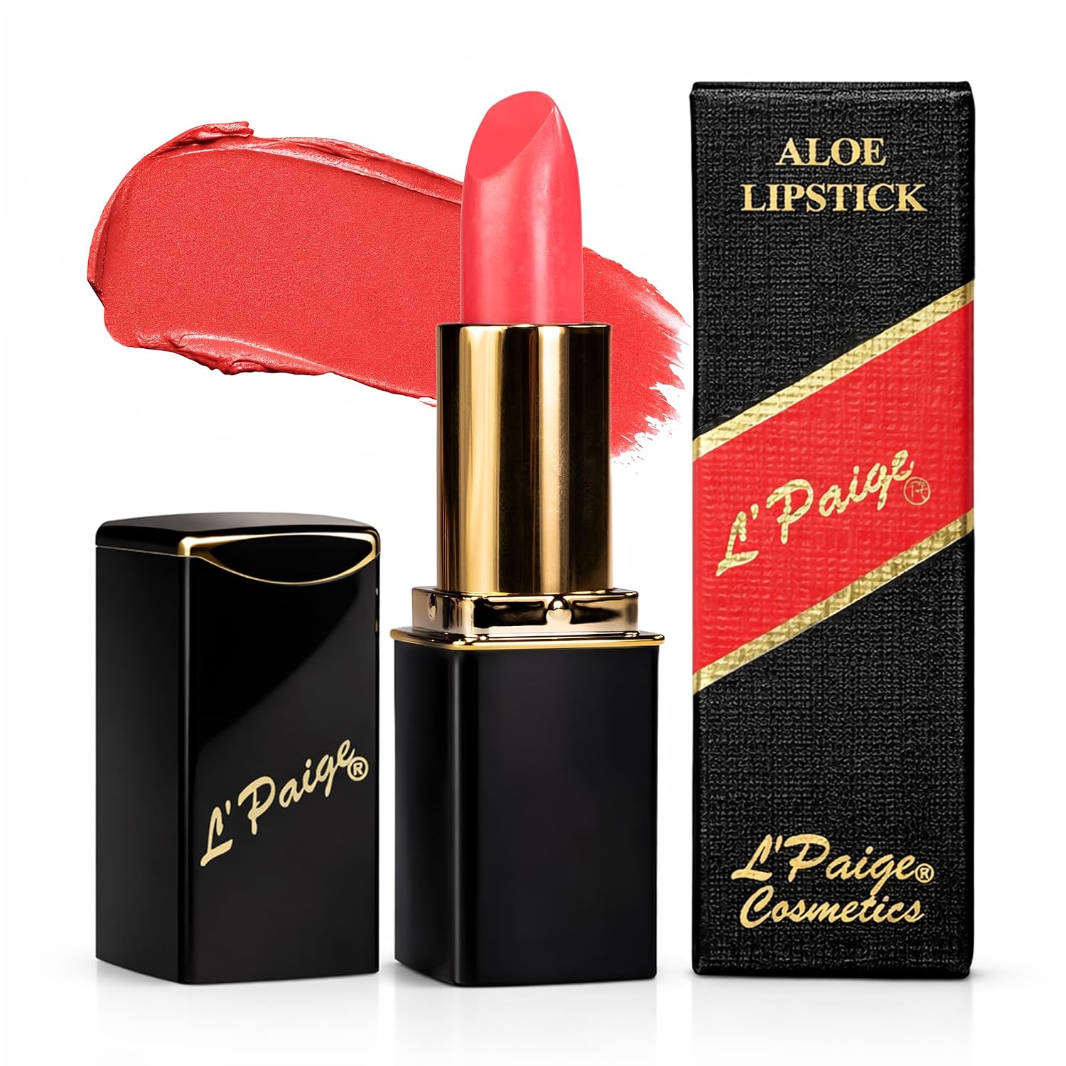 L’Paige Rosy Pearl Lipstick | Sheer Neutral Rose Lip Color | Aloe Vera Moisturizing Formula | Long-Lasting Hydrating Finish | Soft Silvery Pink Shade L56