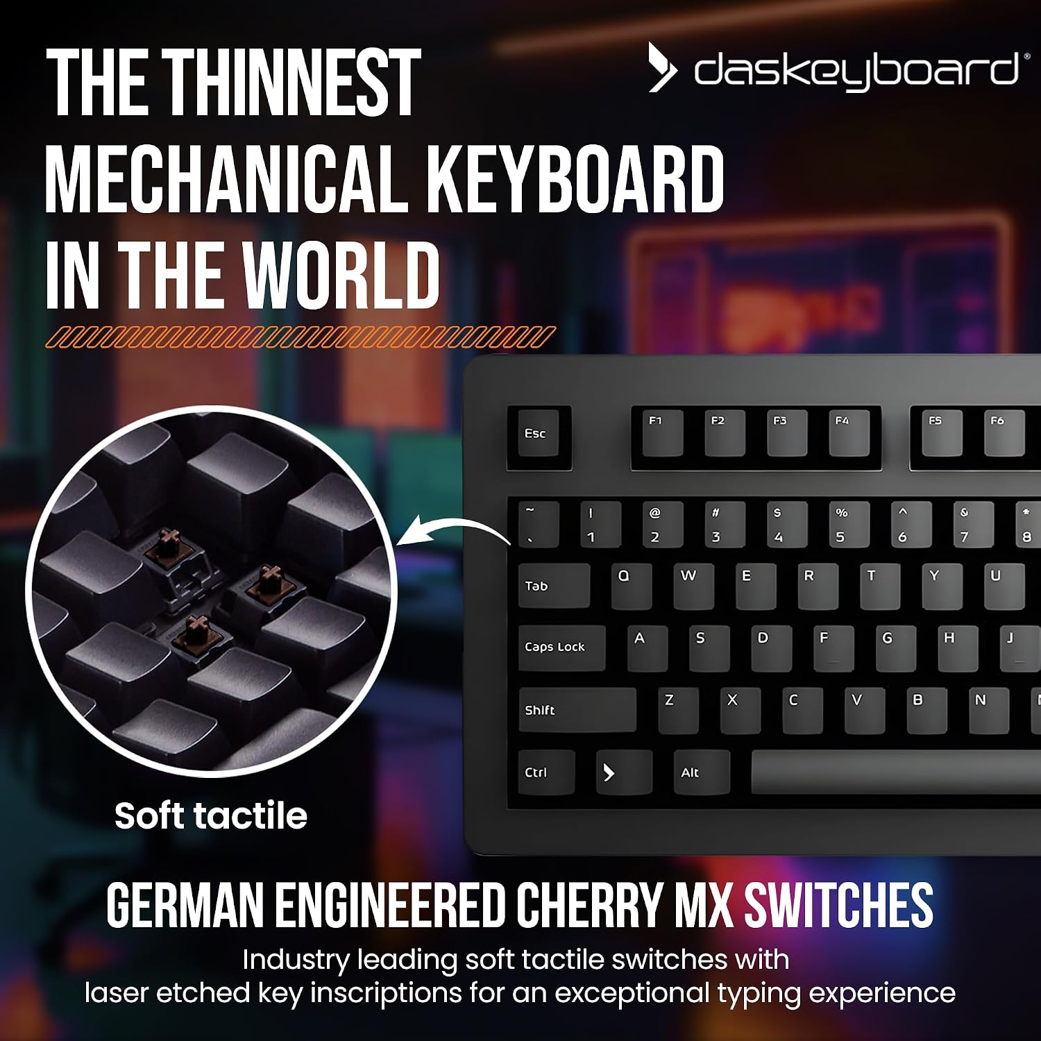 Das Keyboard 4 Professional Wired Mechanical Keyboard, Cherry MX Brown Mechanical Switches, 2-Port USB 3.0 Hub, Volume Knob, Aluminum Top (104 Keys, Black)