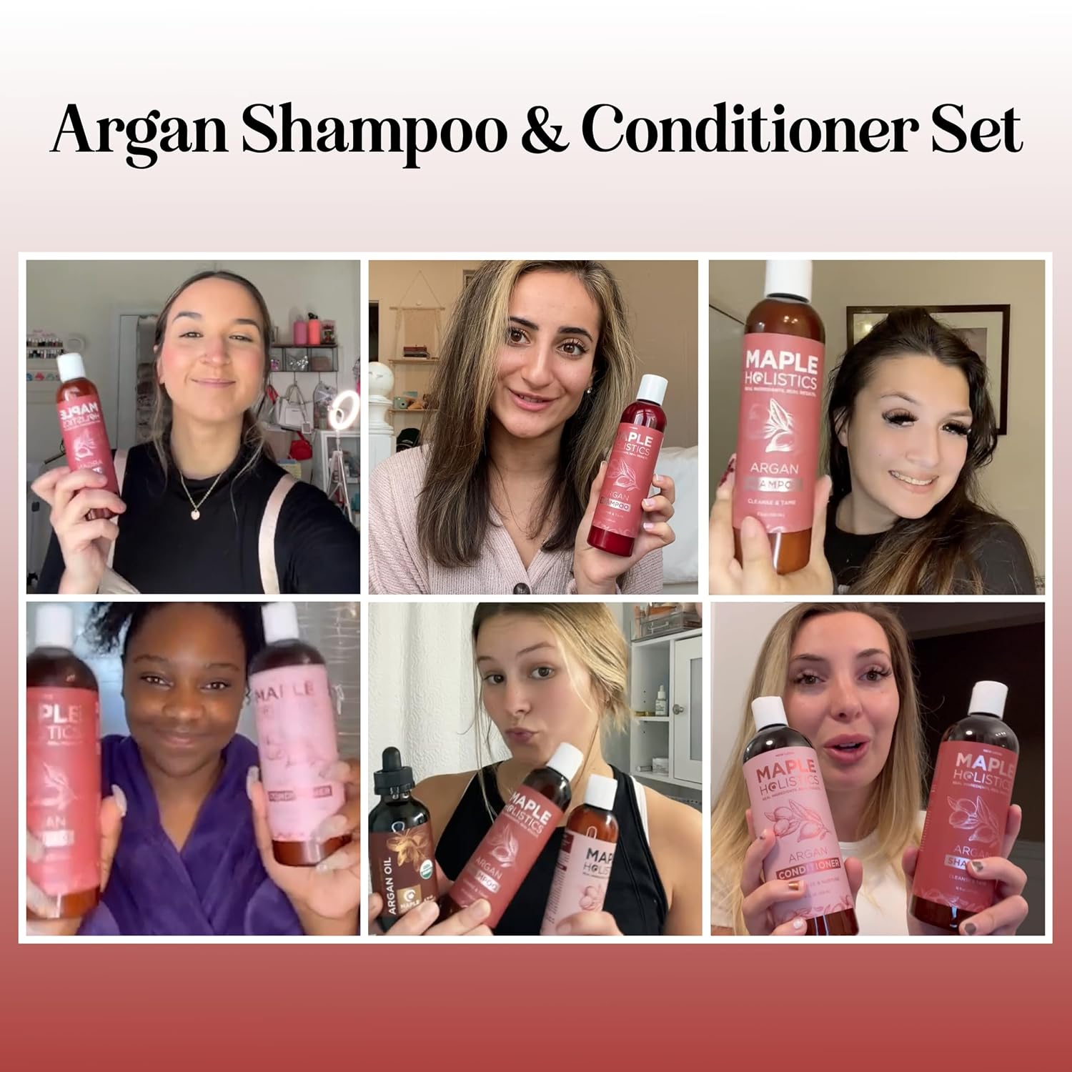 Sulfate Free Shampoo and Conditioner Set - Tea Tree Sage and Rosemary Shampoo and Conditioner for Dry Flaky Scalp Care - Deep Cleansing Color Safe Shampoo and Conditioner for Damaged Dry Hair Care
