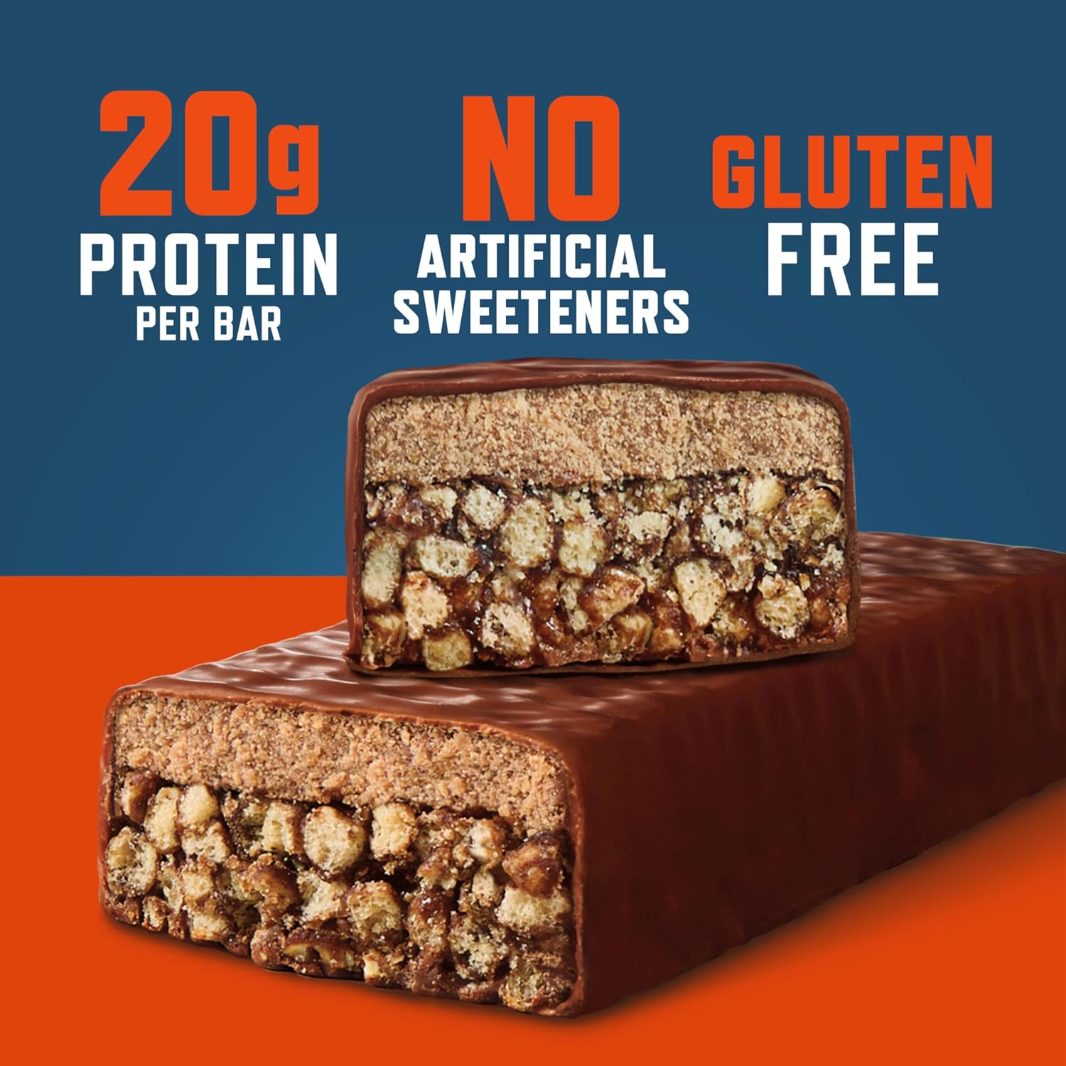 CLIF BUILDERS Protein Bars - Chocolate Flavor - 20g Plant Based Protein - Gluten Free - Non-GMO - Low Glycemic - No Artificial Sweeteners - 2.4 oz.
