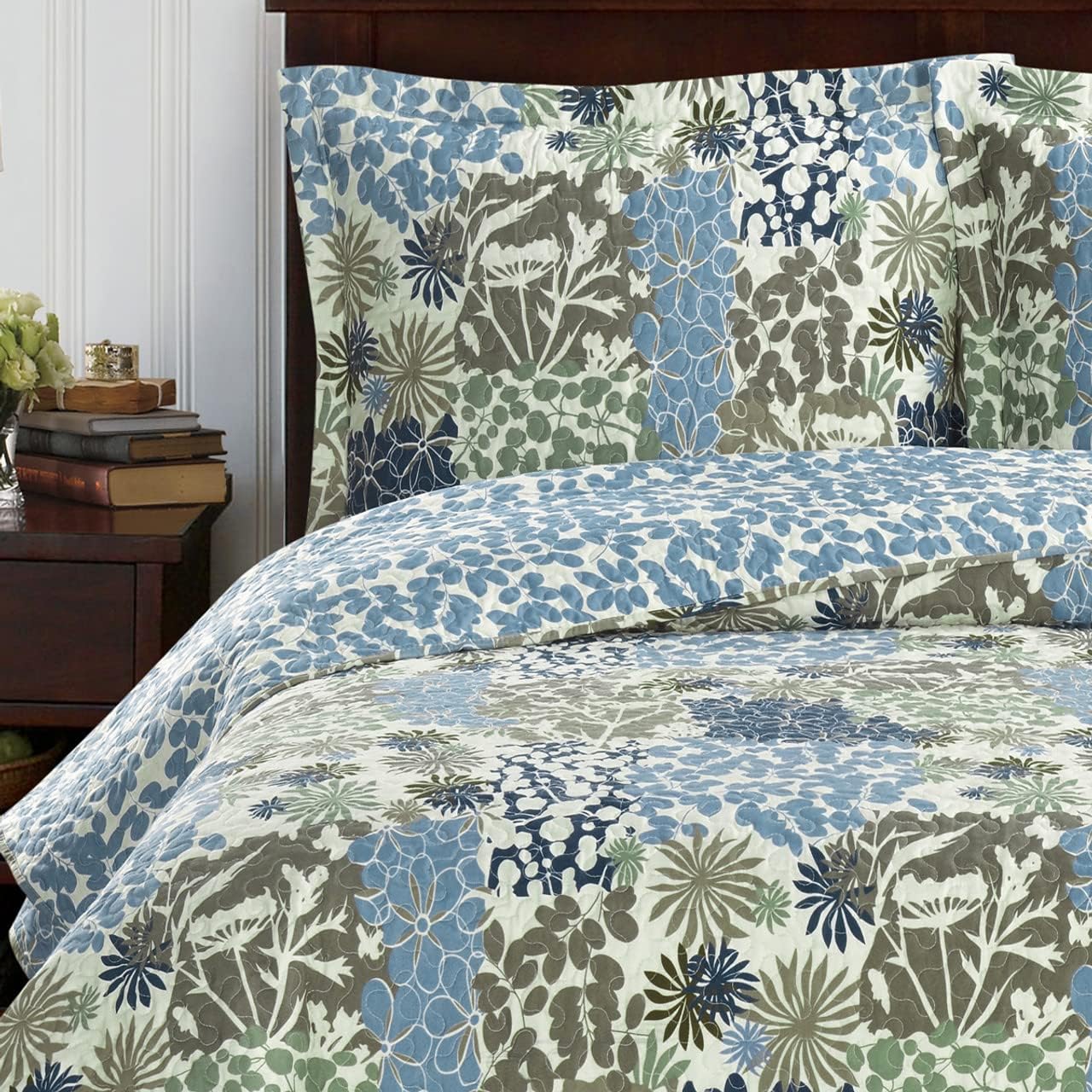 Royal Hotel Ayat Birds Oversized Coverlet Set Queen Size – Luxury Queen Quilt Bedspread, All Season Soft Filled Quilts