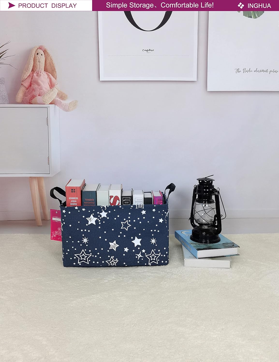 Rectangular Storage Basket Gift Bag Rec Spaceships