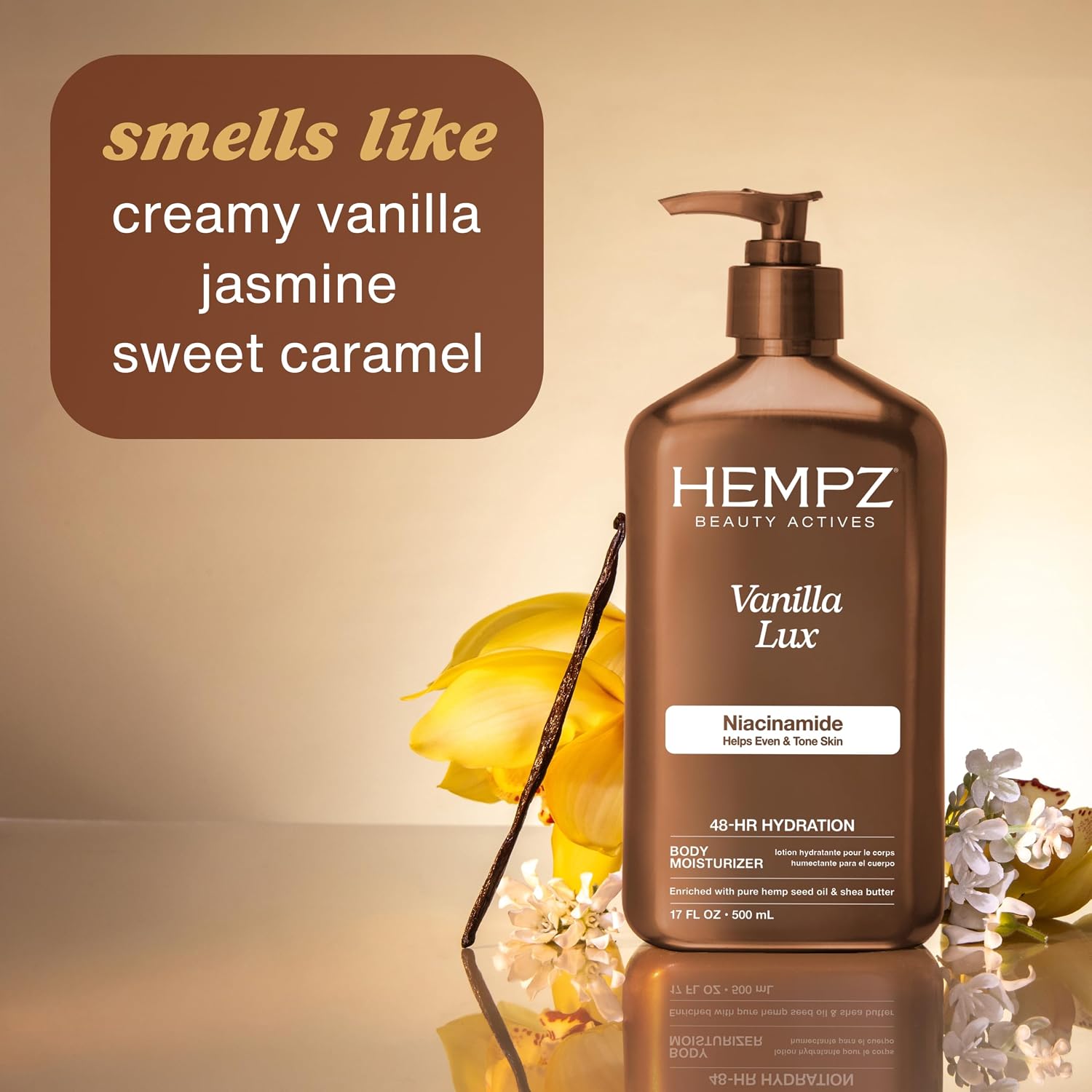 Hempz Sweet Jasmine & Rose Herbal Body Moisturizer for Women, 17 Fl. oz. - Moisturizing Lotion with 100% Pure Hemp Seed Oil, Collagen