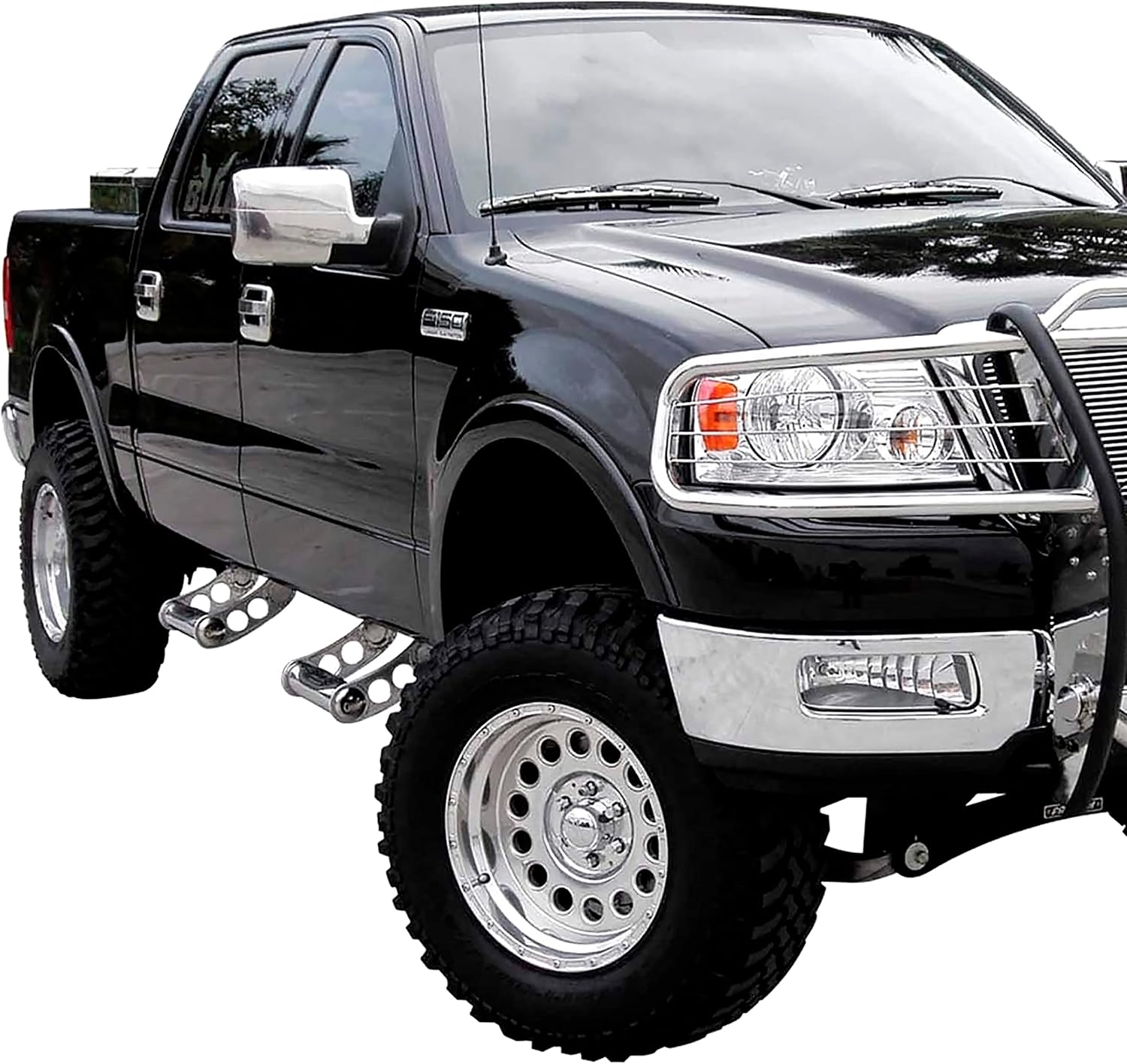 Bully AS-500S Polished Stainless Adjustable Side Step, Single | Universal fit truck running board for Chevy, Ford, Toyota, GMC, Dodge RAM and Jeep