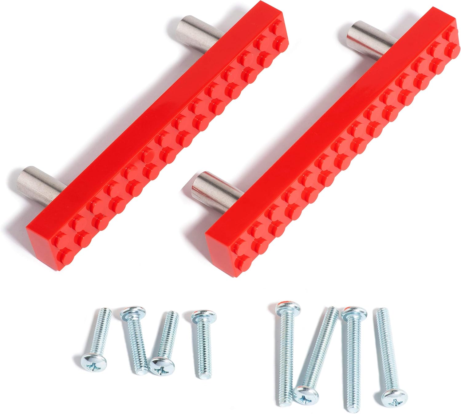 Set of 2 Build-On Brick Drawer Pulls (Green)