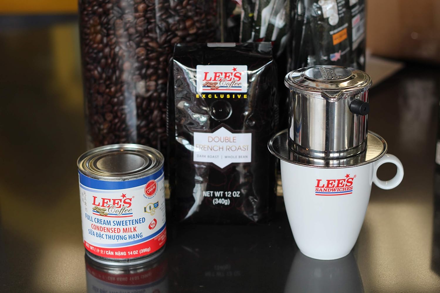 Lee's Coffee Exclusive Whole Bean Coffee, French Roast, 12 Ounce