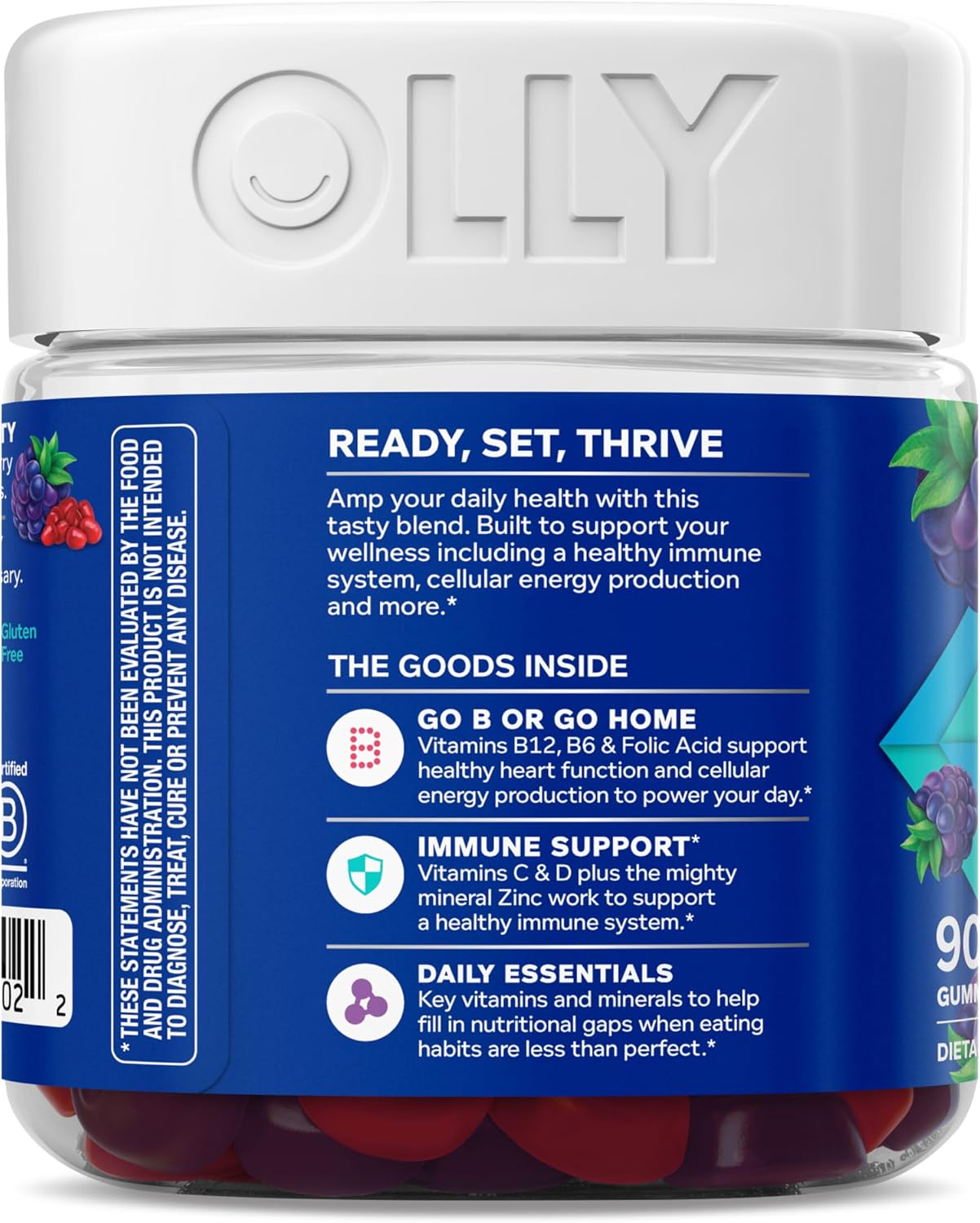 OLLY Men's Multivitamin Gummy, Supports Overall Wellness,* - 90 Count