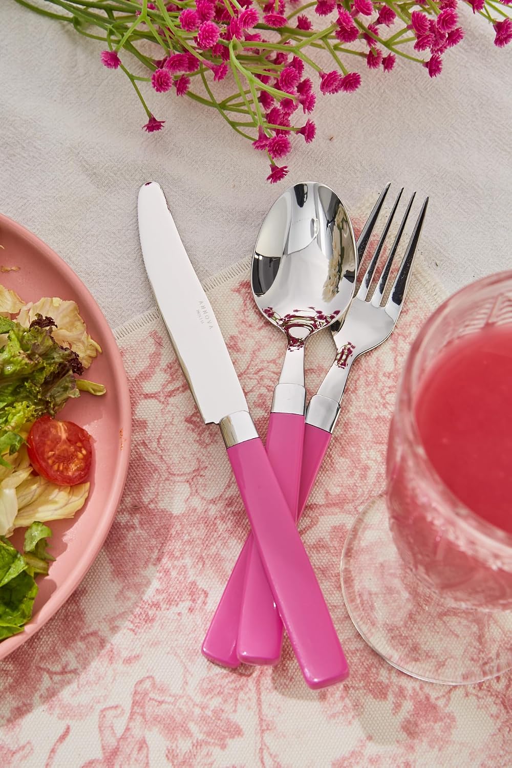 ANNOVA Silverware Set Stainless Steel Colorful Tableware Kitchen Flatware Set Utensils, Includes Dinner Knives, Forks, Spoons