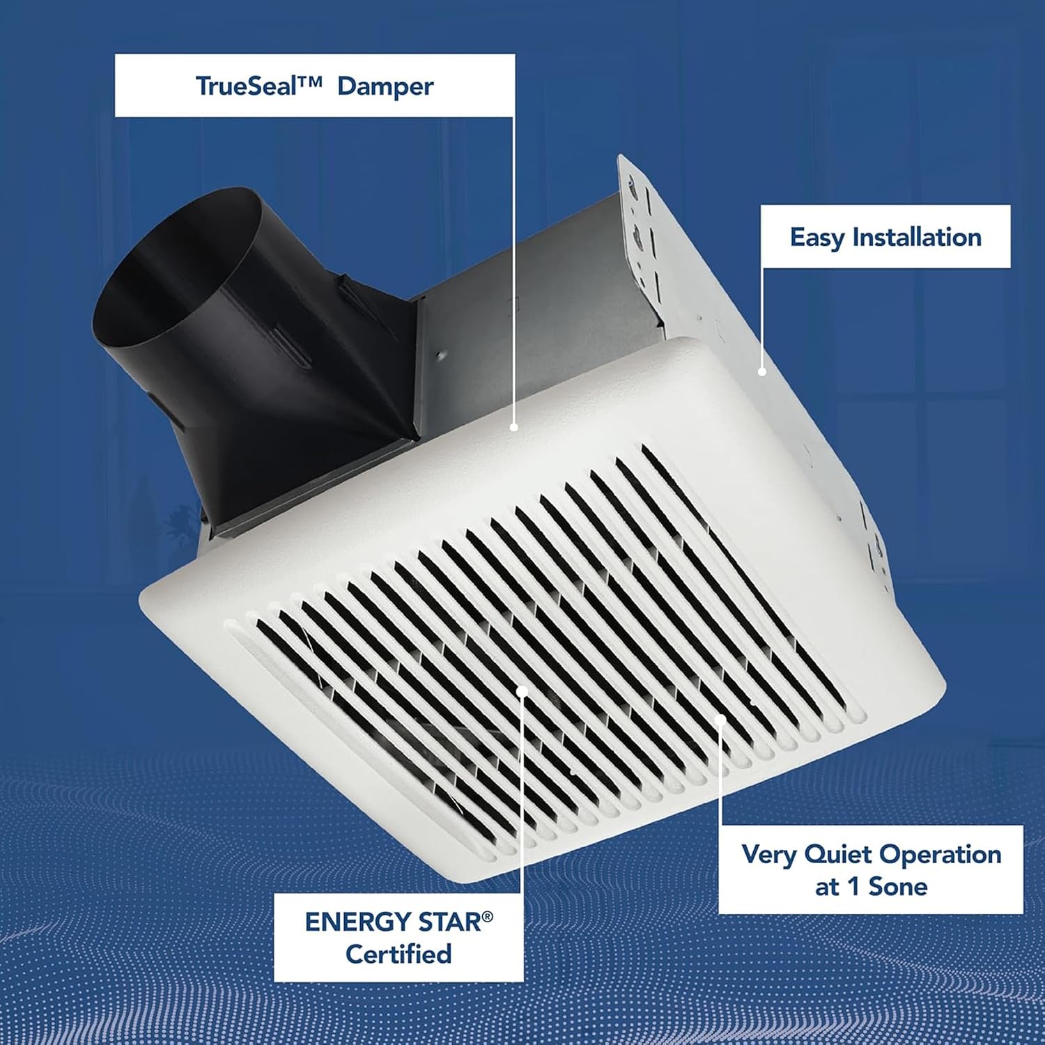 Broan-NuTone Bathroom Exhaust Fan, Easy Install, Powerful 110 CFM, Quiet 1.0 Sones, Energy Star