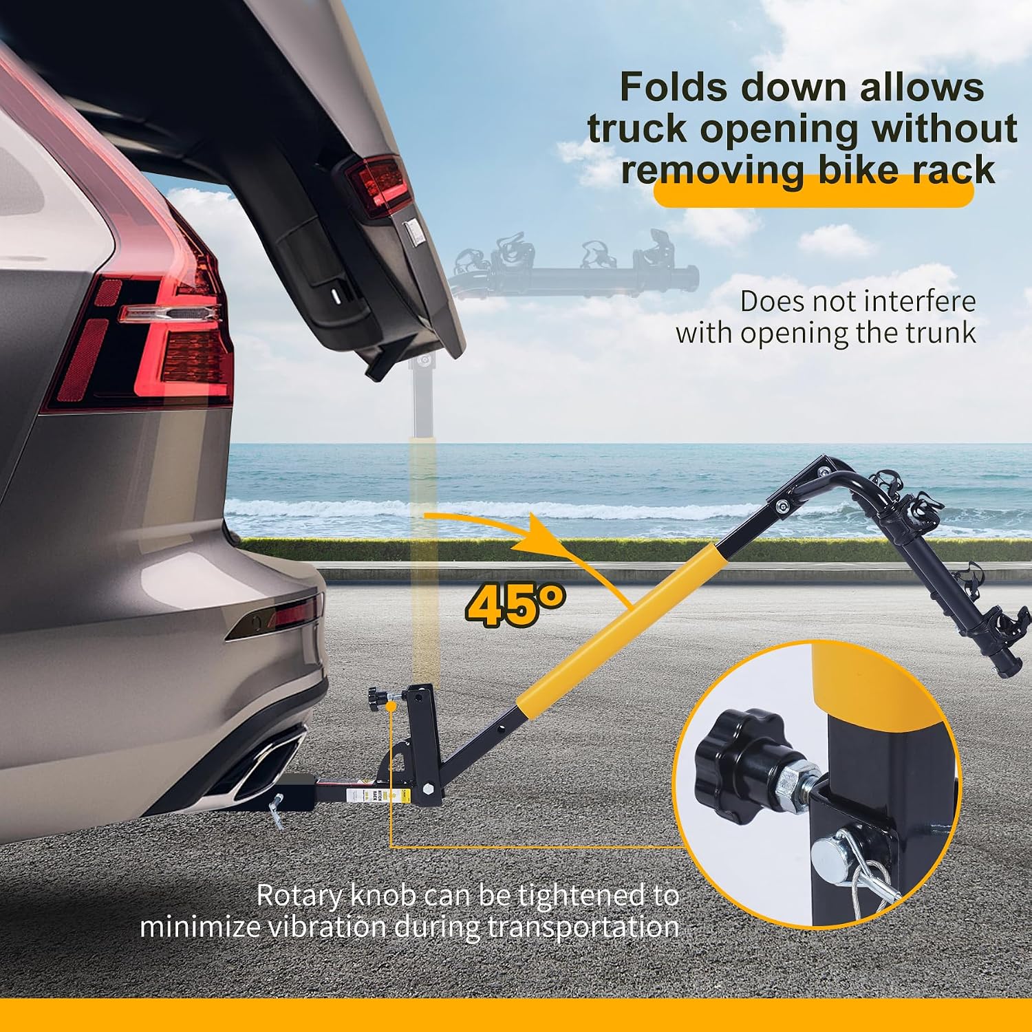 MaxxHaul 50025 Hitch Mount 2-Bike Rack for Cars, Trucks, SUVs, Minivans – Fits 1-1/4" & 2" Hitch Receivers, 100 lb Capacity, Anti-Rattle