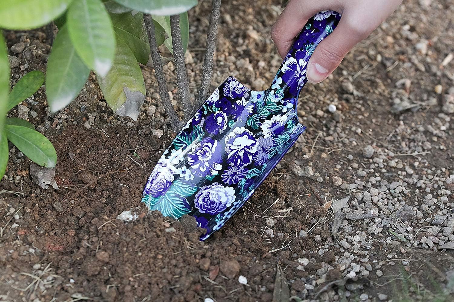 FLORA GUARD 6-Piece Garden Tool Set | Heavy Duty Gardening Hand Tools with High Carbon Steel Including Trowel, Rakes, 2-in-1 Hoe and Crack Weeder