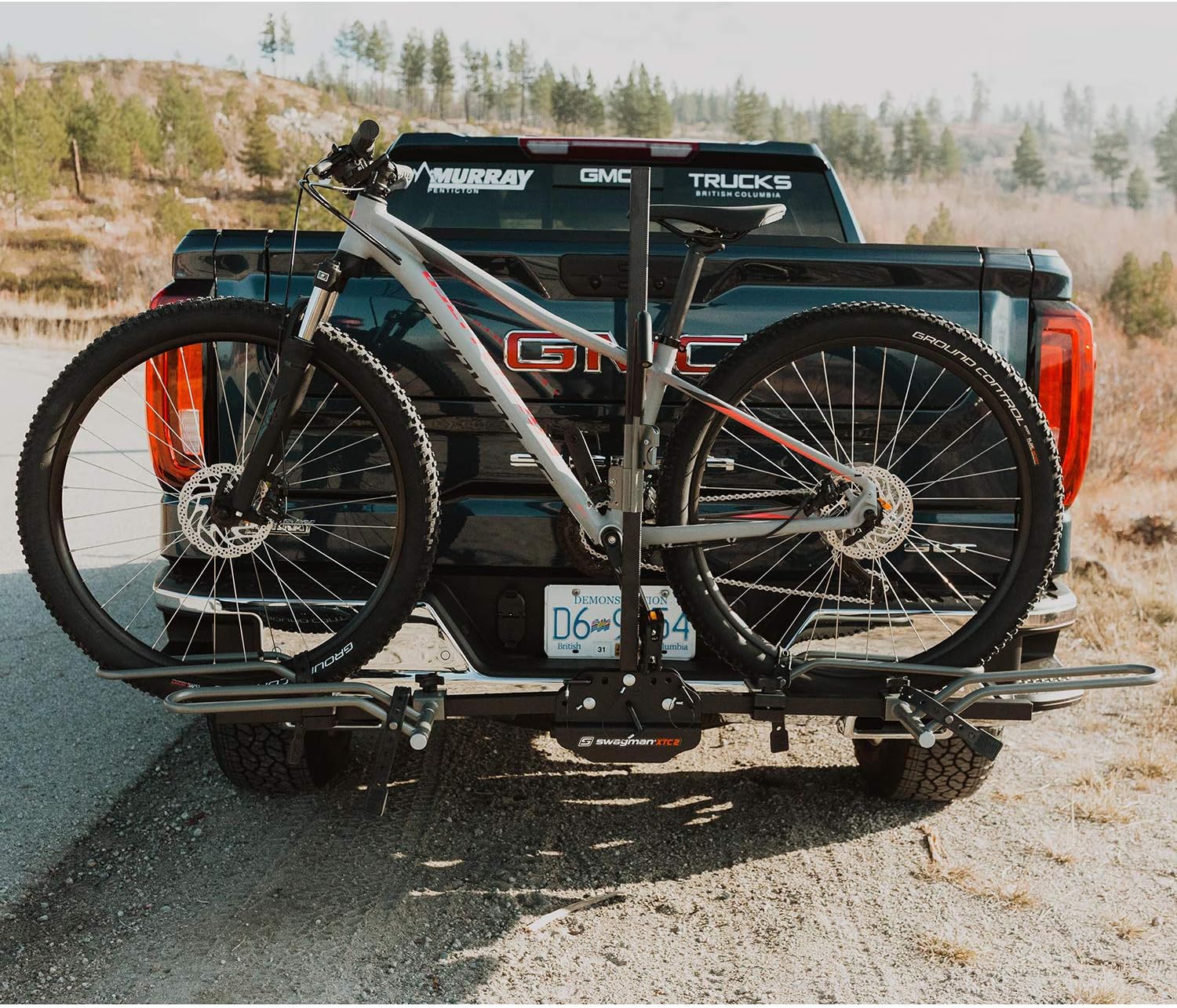 Swagman XTC2 Hitch Mount Bike Rack – Platform Carrier for 2 Bikes, Ratcheting Hook System, Compact Clam-Shell Folding Design | Platform Carrier for 2 Bikes, Ratcheting Hook System, Compact Clam-Shell Folding Design, 1-1/4" or 2" Hitch Receiver