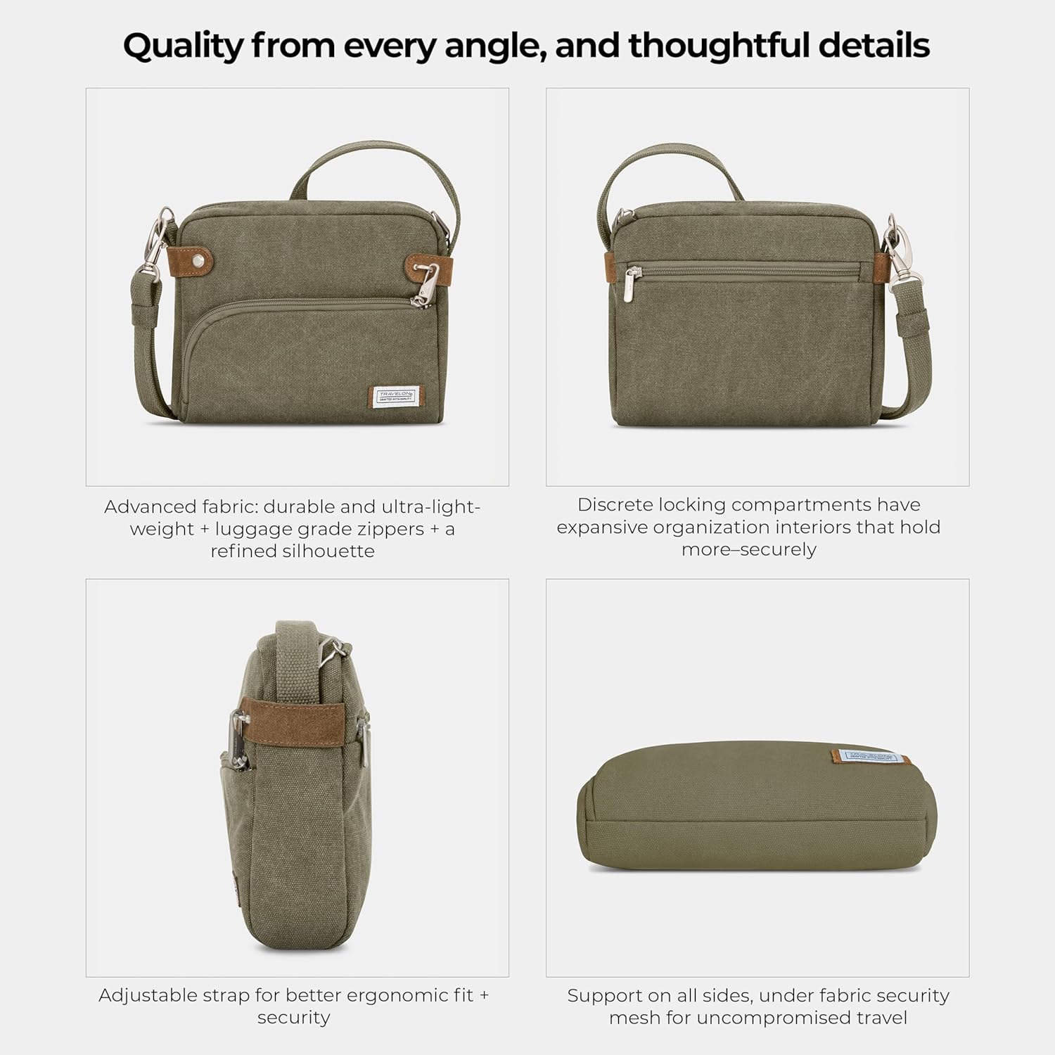 Travelon Anti-Theft Heritage Small Crossbody Bag