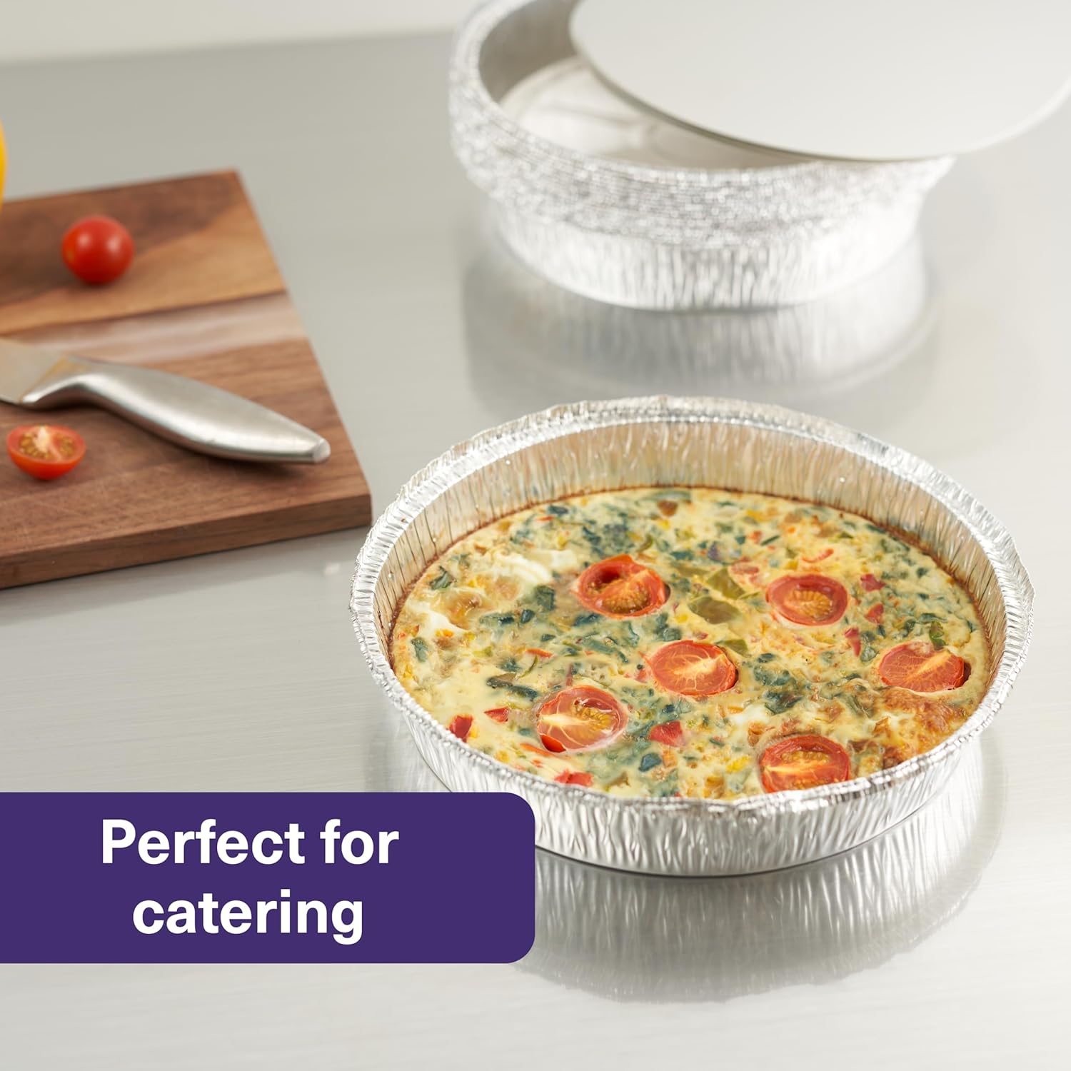 MATANA 40 Pack 9 Inch Round Aluminum Foil Pie Pans with Lids, Pie Tins Disposable for Cinnamon Rolls, Baking Tarts & Cakes, Pie Pan For Cooking